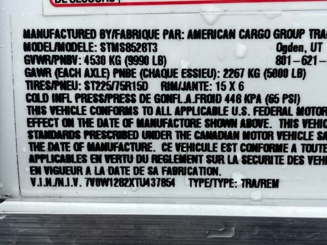 Wells Cargo 8.5 x 28 Snowmobile Trailer