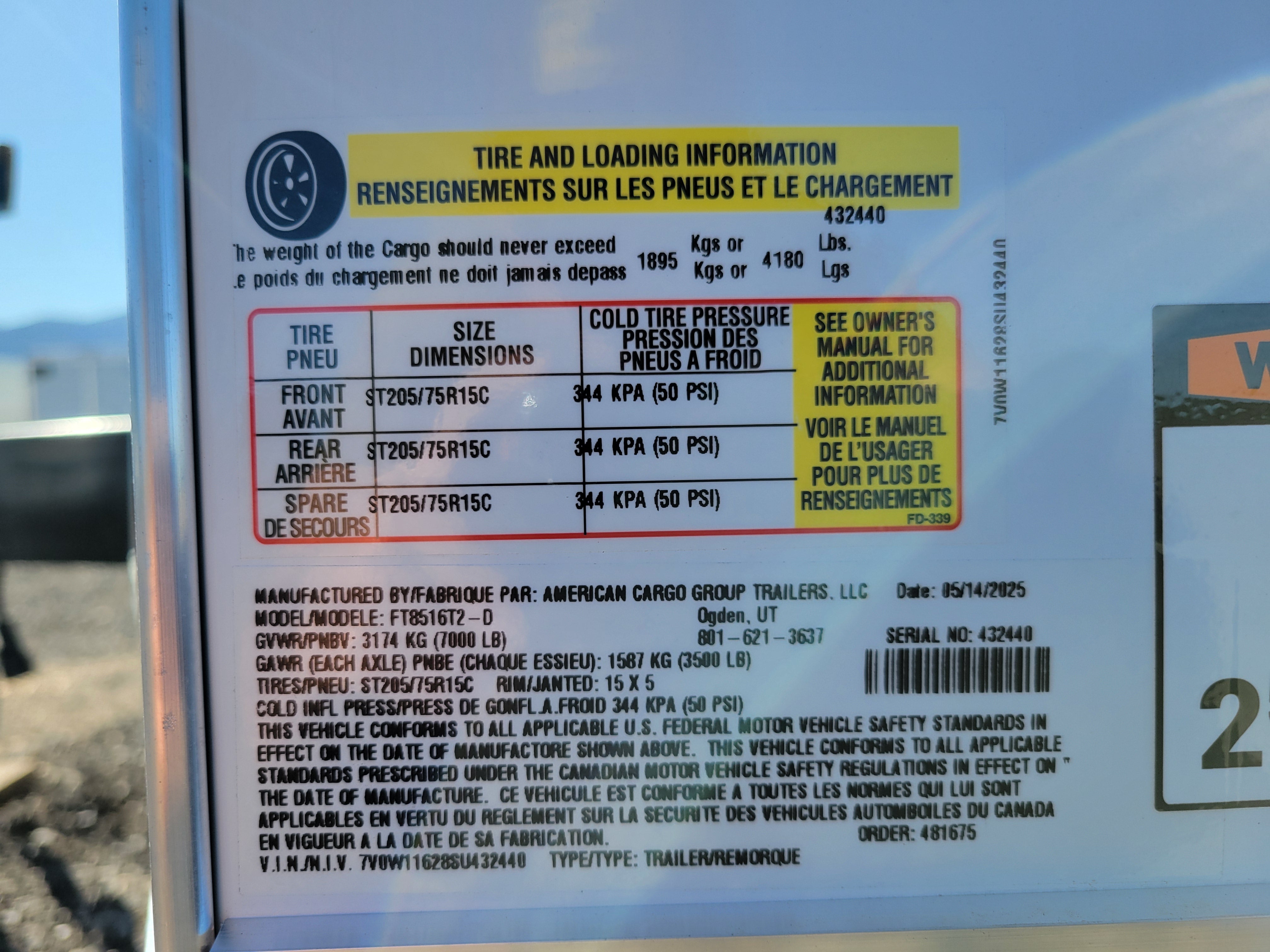 2025 Wells Cargo 8.5 x 16 Deluxe Enclosed Trailer