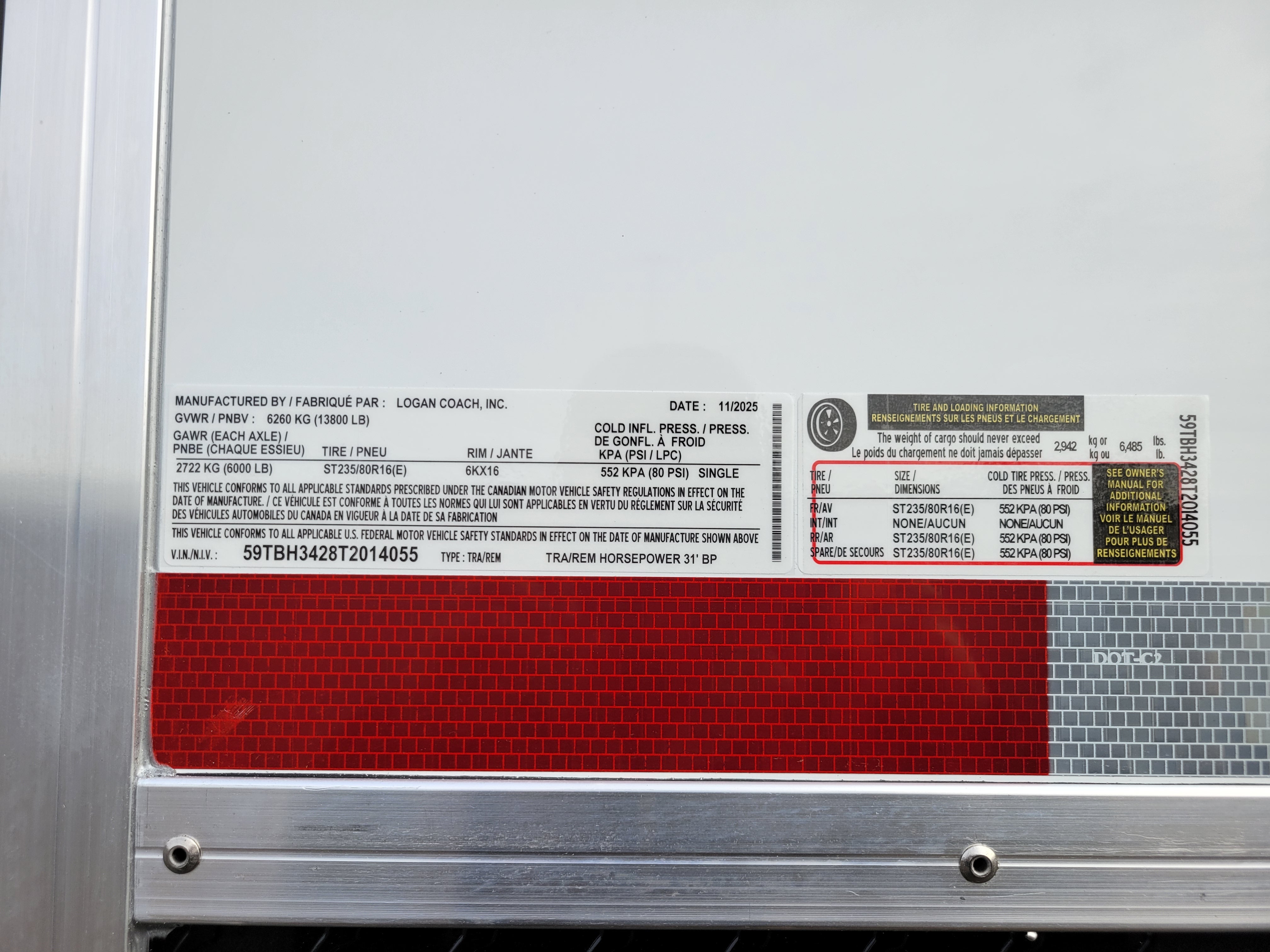 Logan Coach 31' BP Trailer