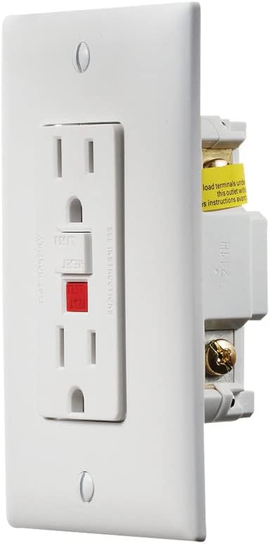 -SALE- RV Designer Dual GFCI Outlet with Cover Plate- White
