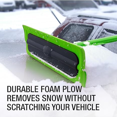 SubZero 35" Mini Arctic Plow Telescoping Snow Broom- Green