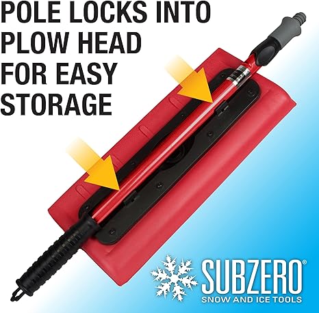 SubZero 35" Mini Arctic Plow Telescoping Snow Broom- Green