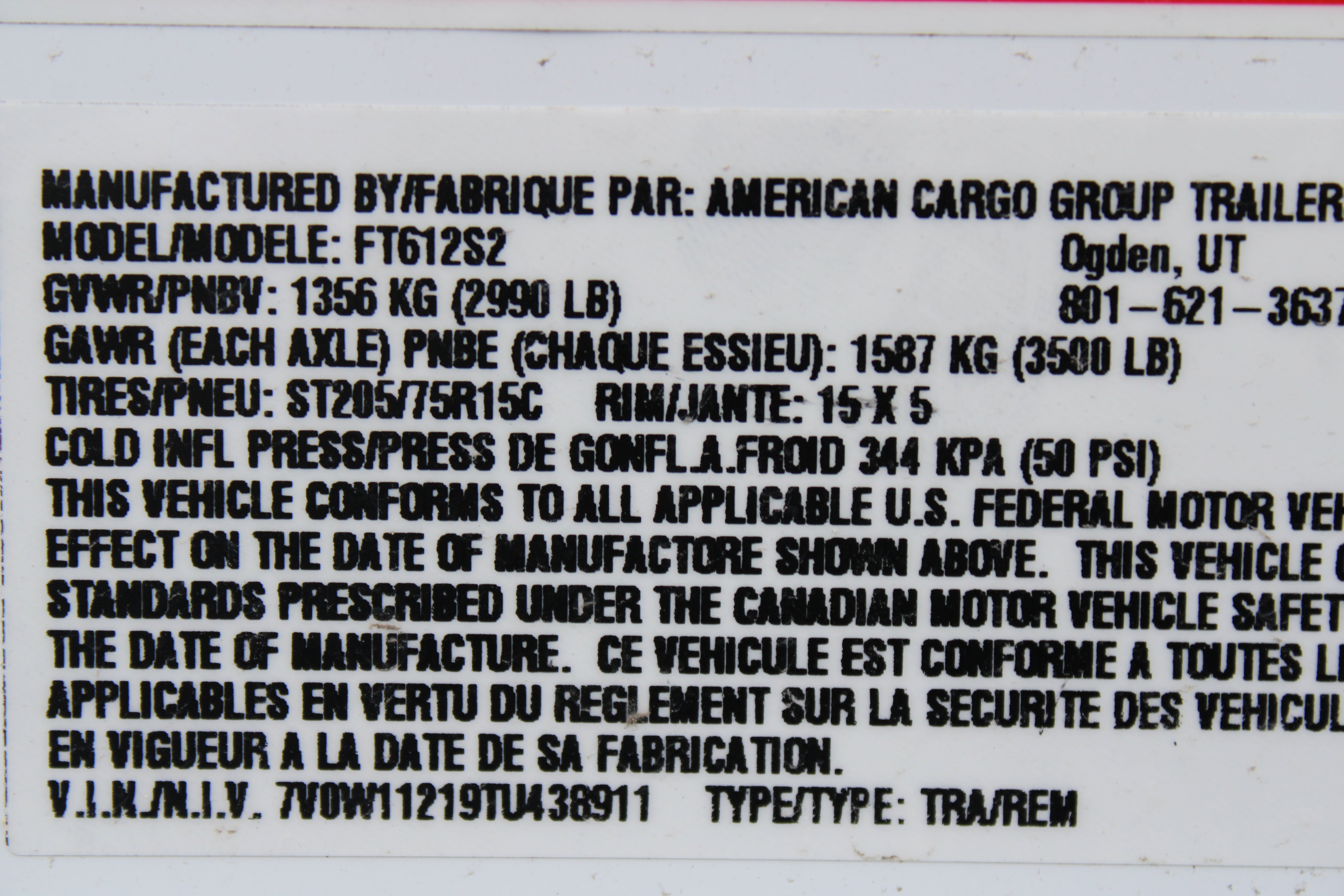 Wells Cargo 6 x 12 Enclosed Trailer