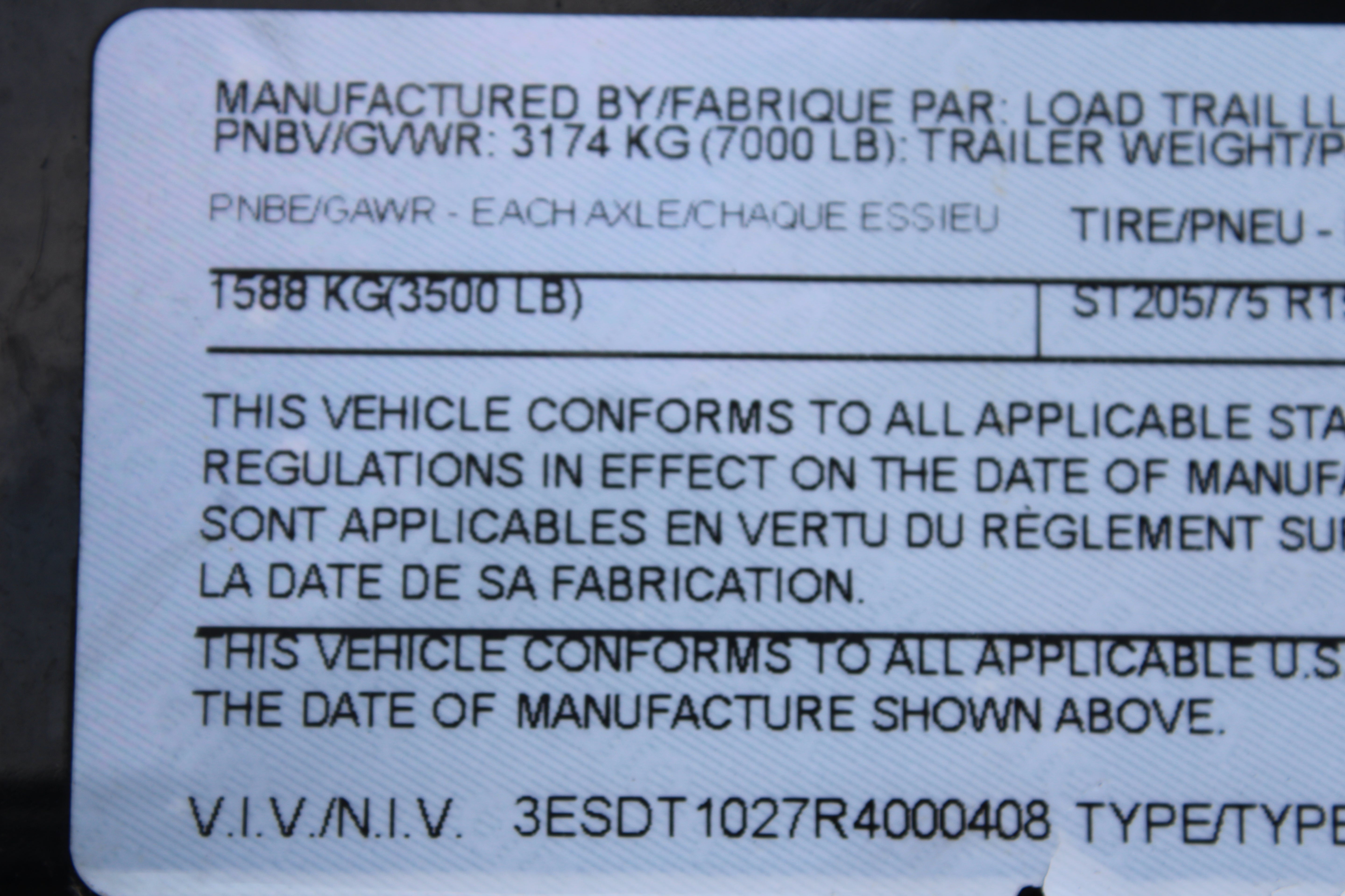 Loadtrail Used Dump Trailer 60x10
