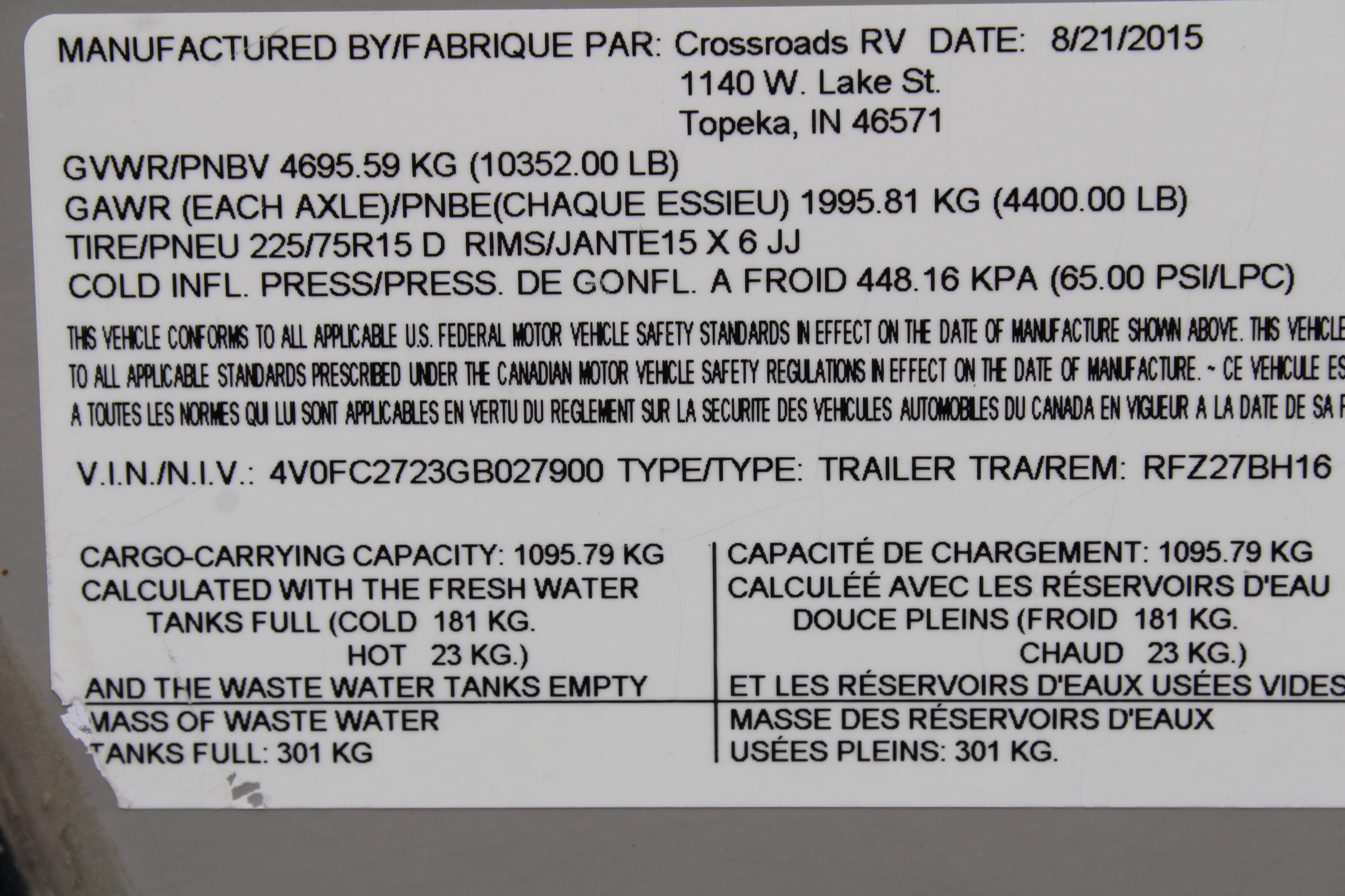 Home Outback Travel Trailer