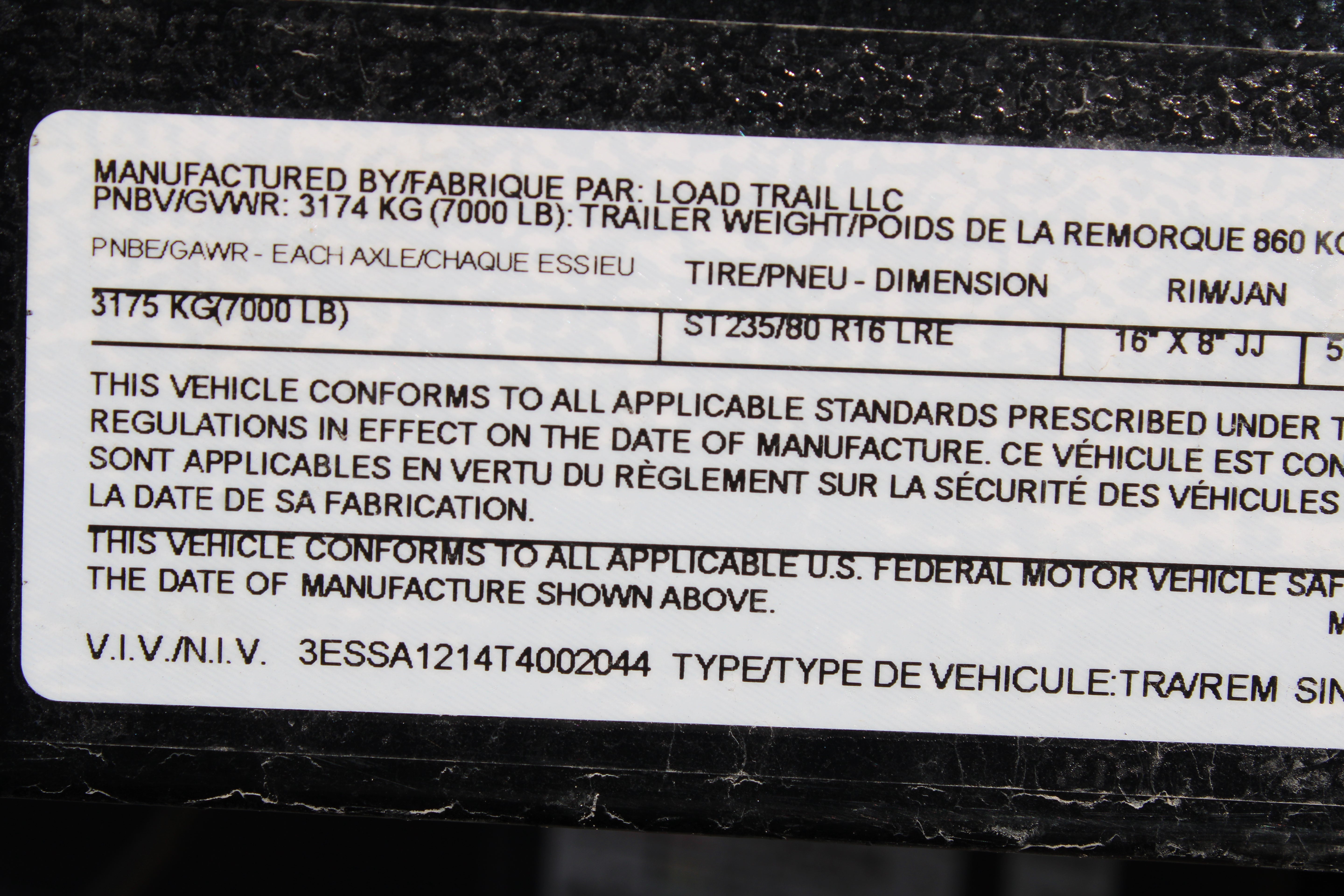 Load Trailer SH7712071MX Trailer