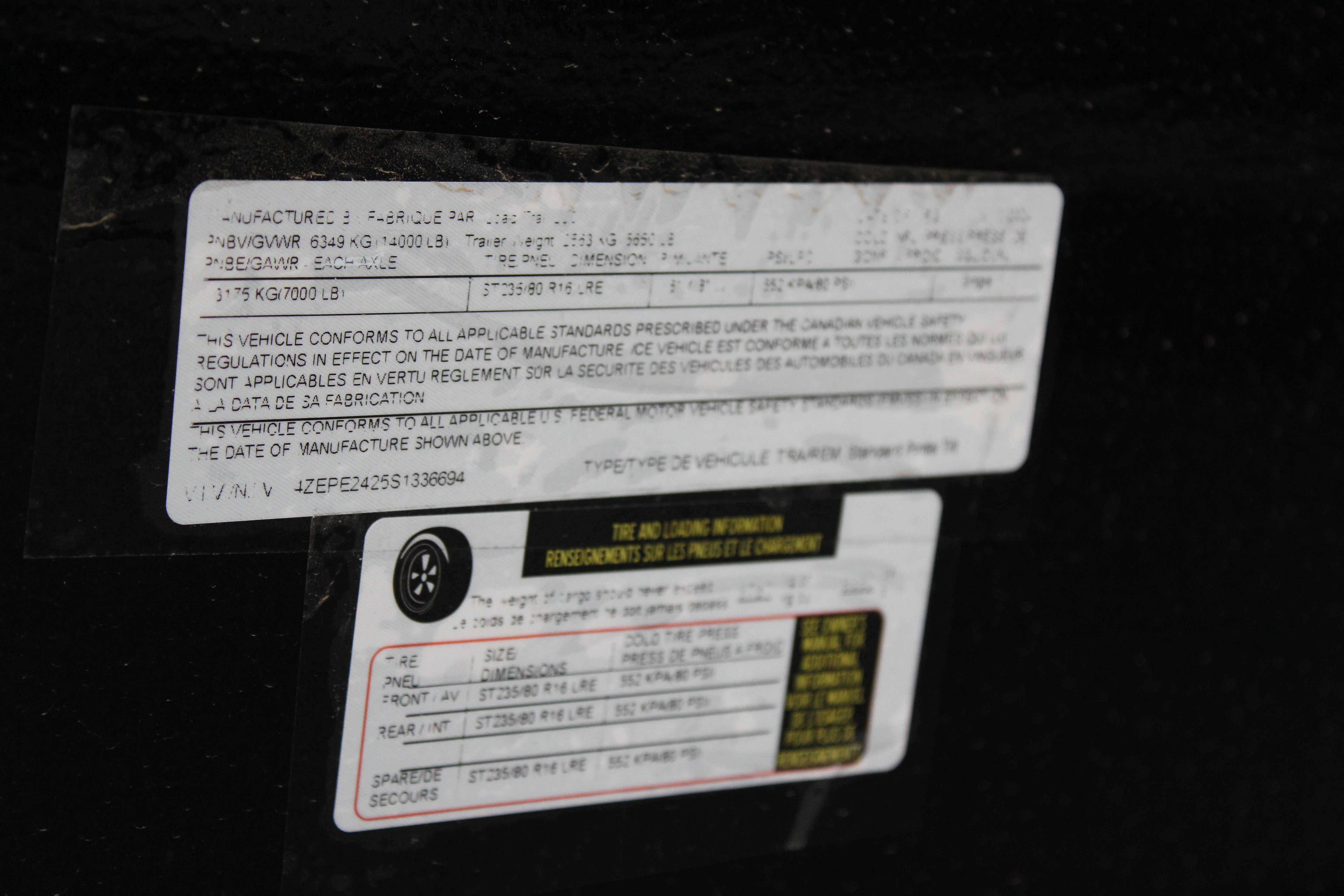 Load Trail 102" x 24' Tandem Equipment Tilt Deck