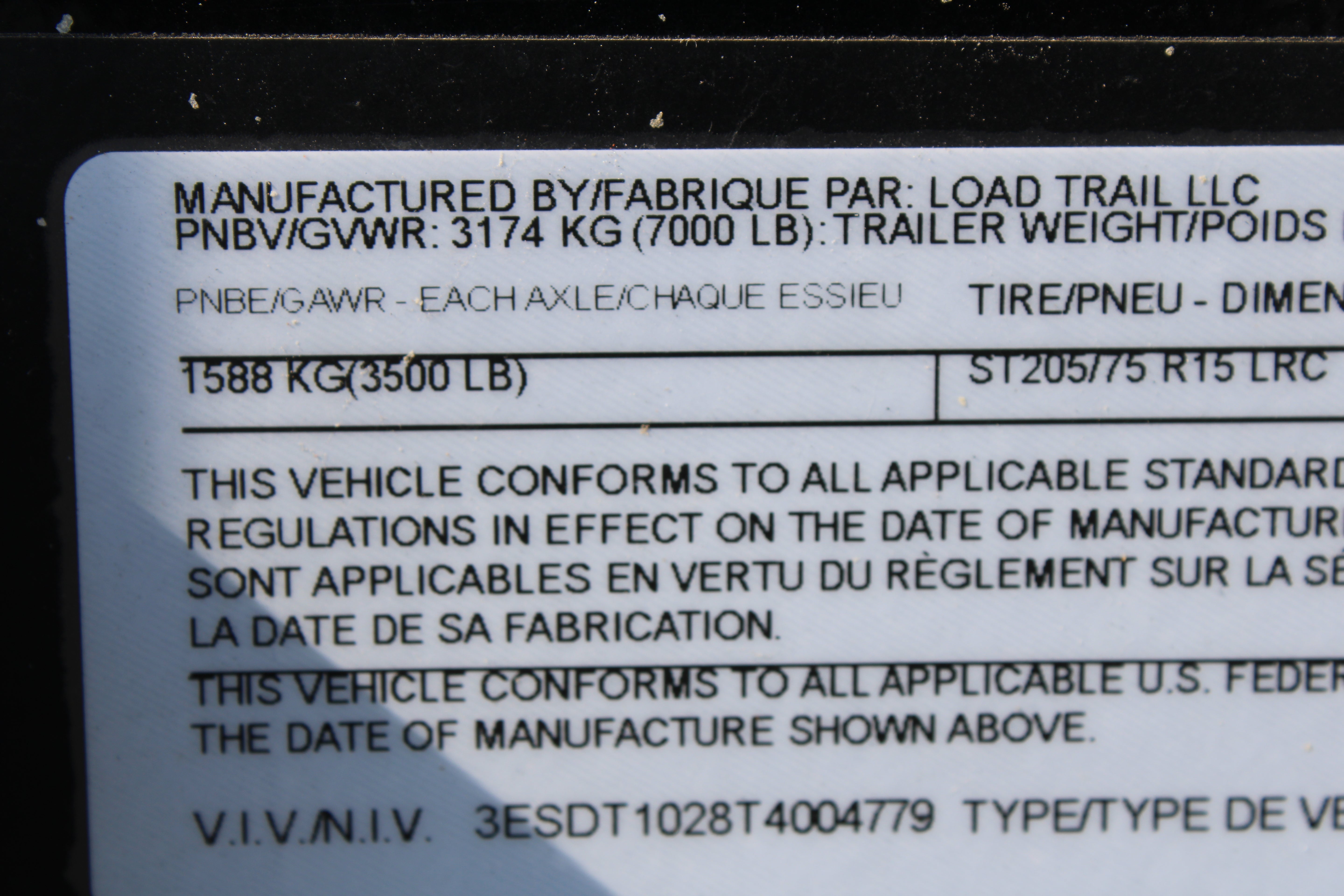Loadtrail 10' Dump Trailer