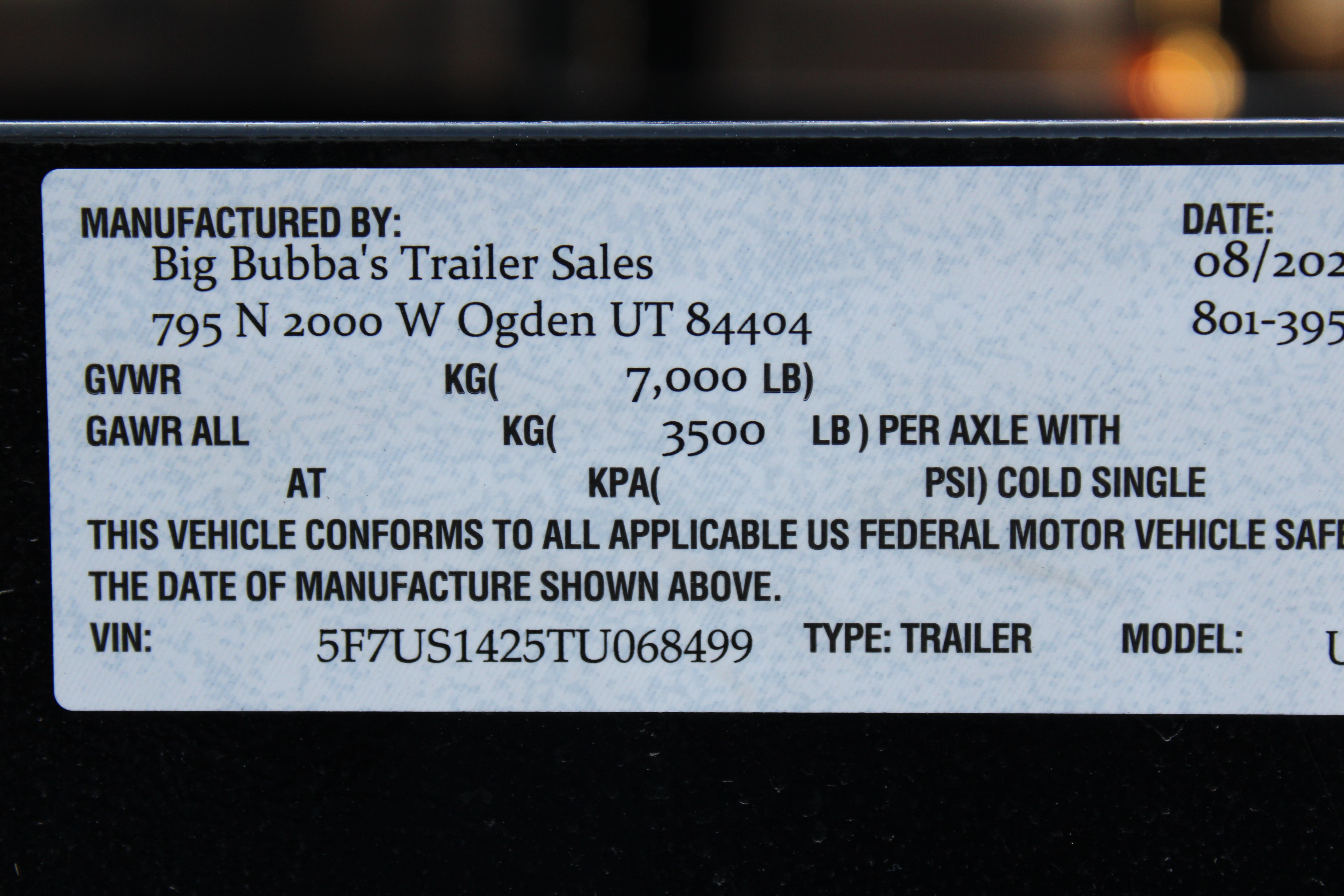 Big Bubba 7 x 14 Utility Trailer