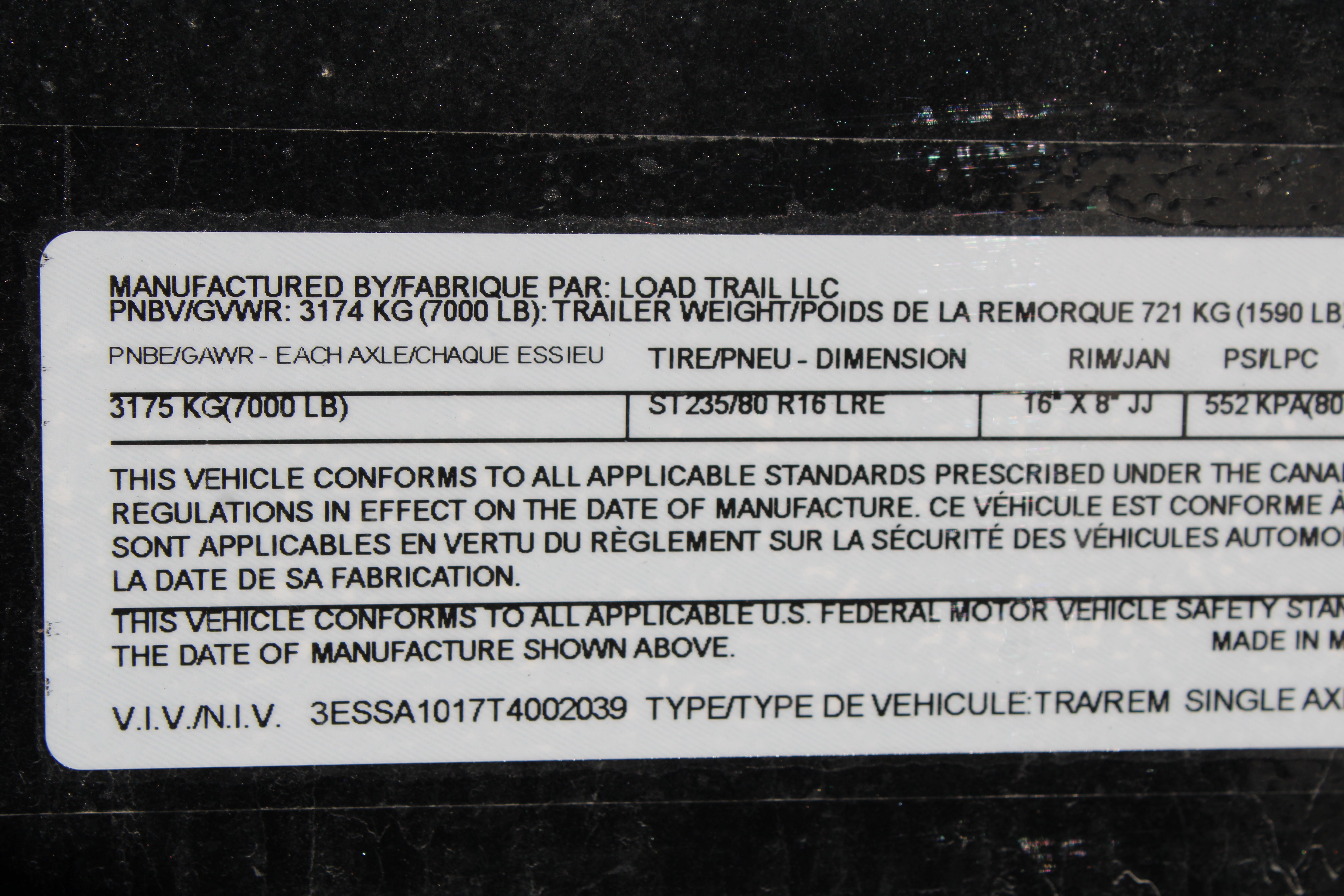 Load Trailer SH6010071MX Tilt Trailer