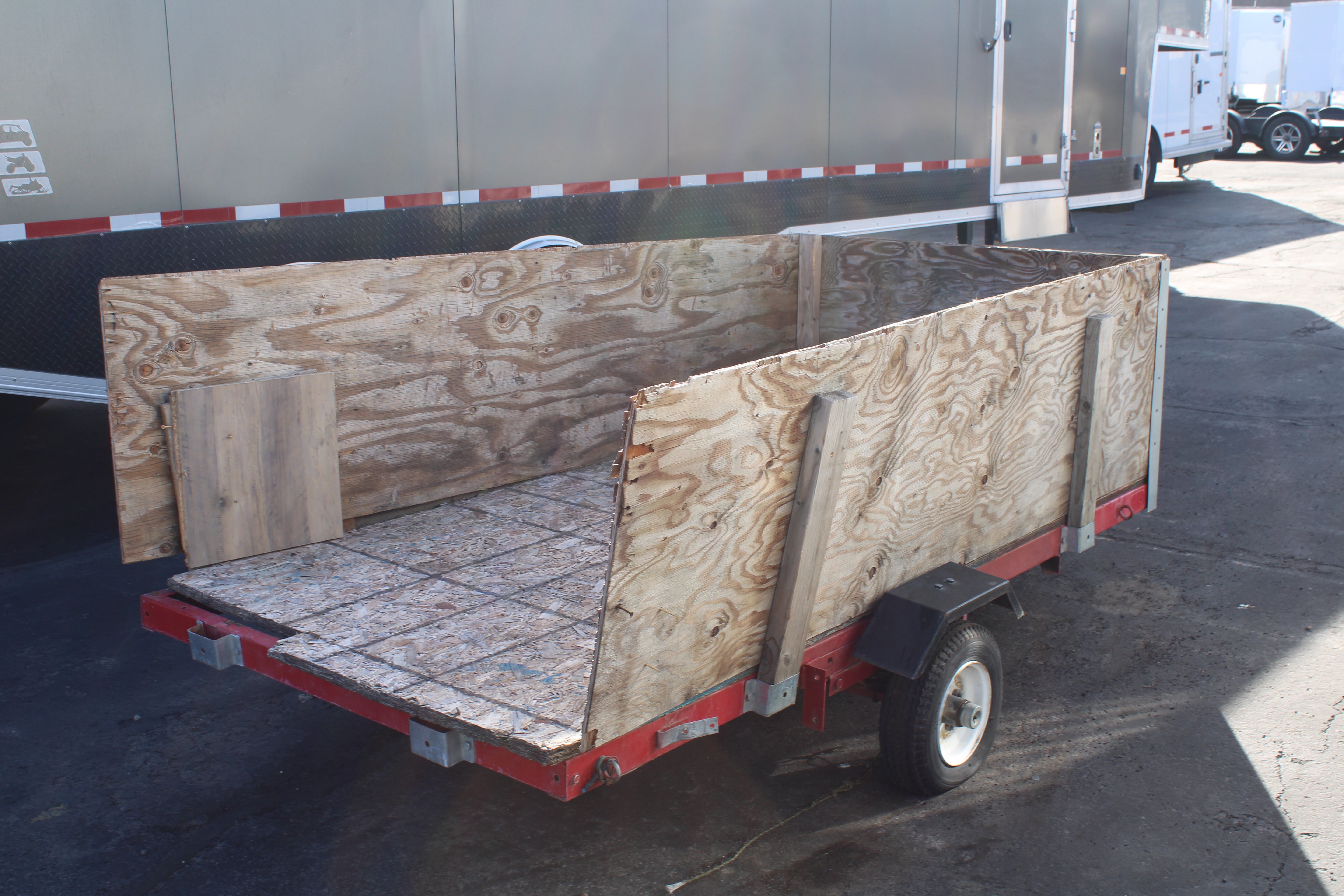 Homemade 4 x 8' Flatbed Trailer