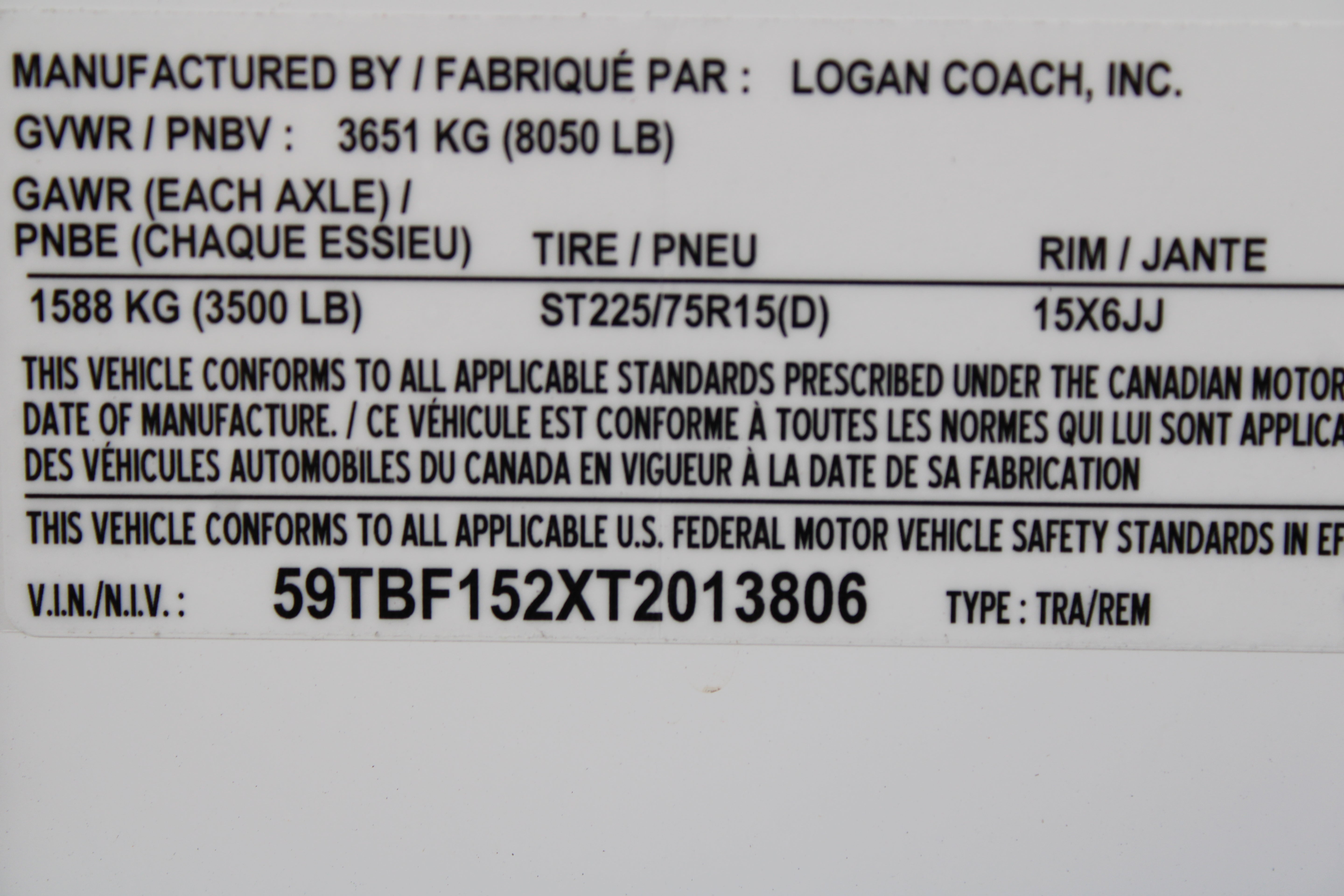 Logan Coach 2HBP Crossfire Trailer