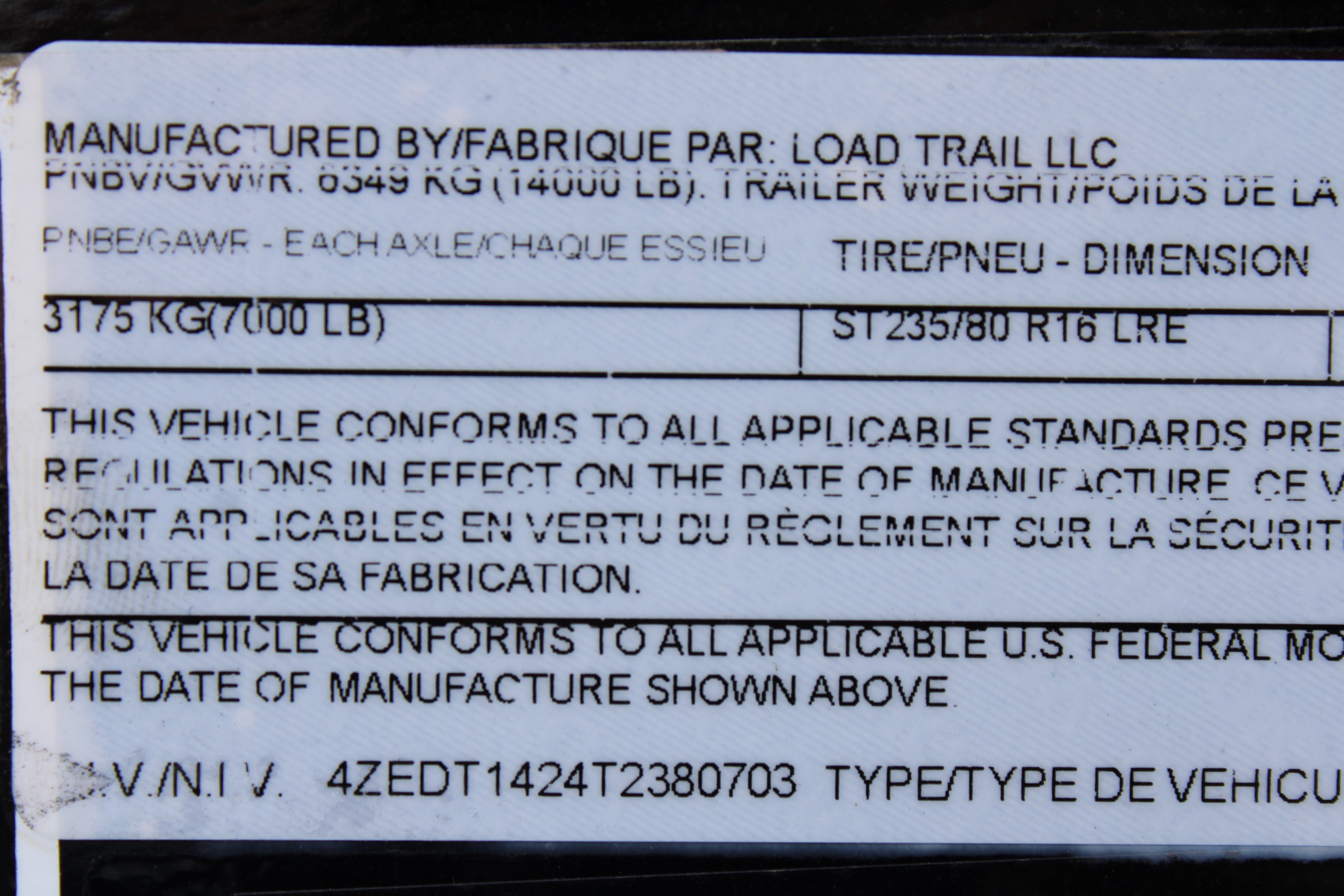 14' Dump Trailer Loadtrail