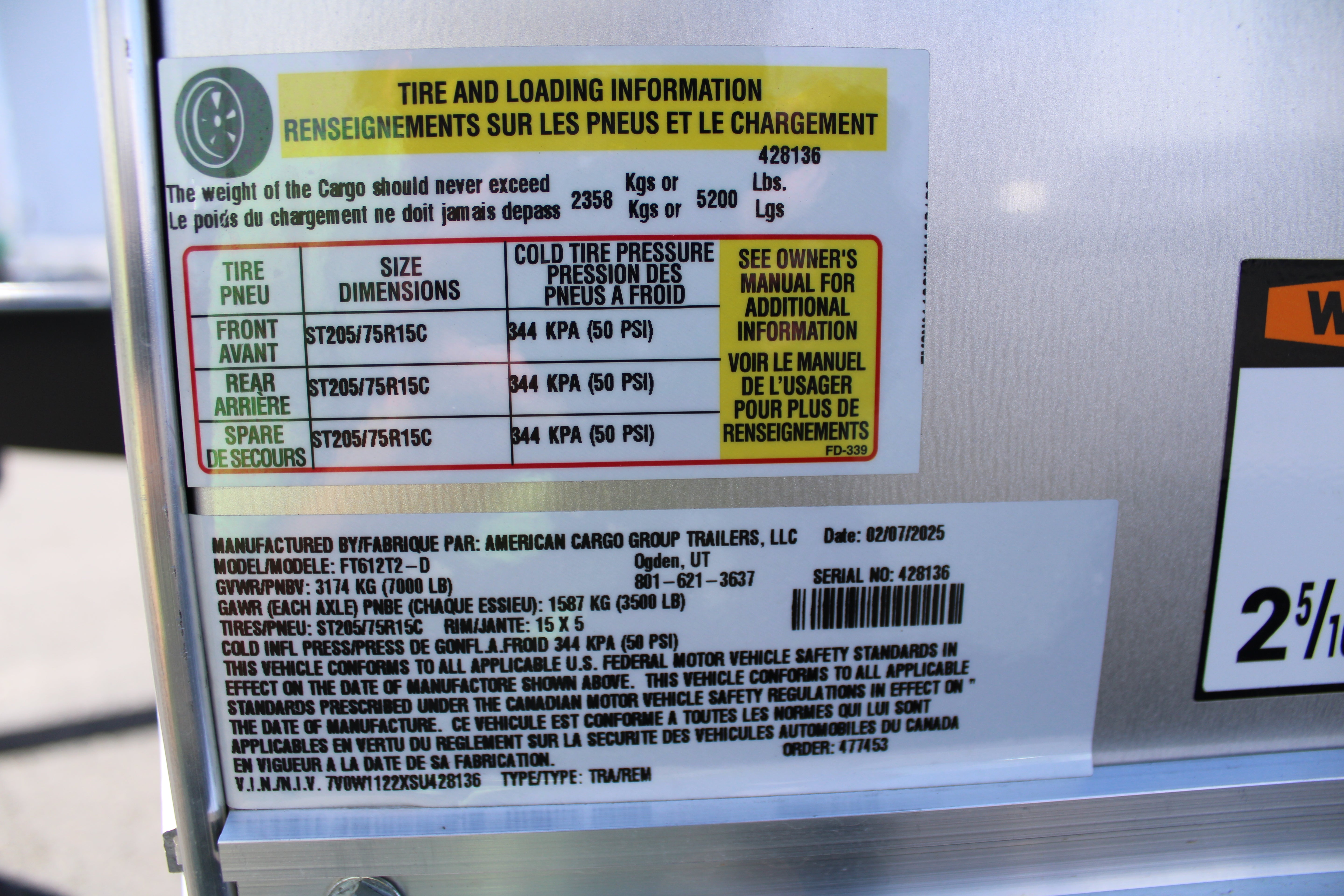 2025 Wells Cargo 6 x 12 Deluxe Enclosed Trailer