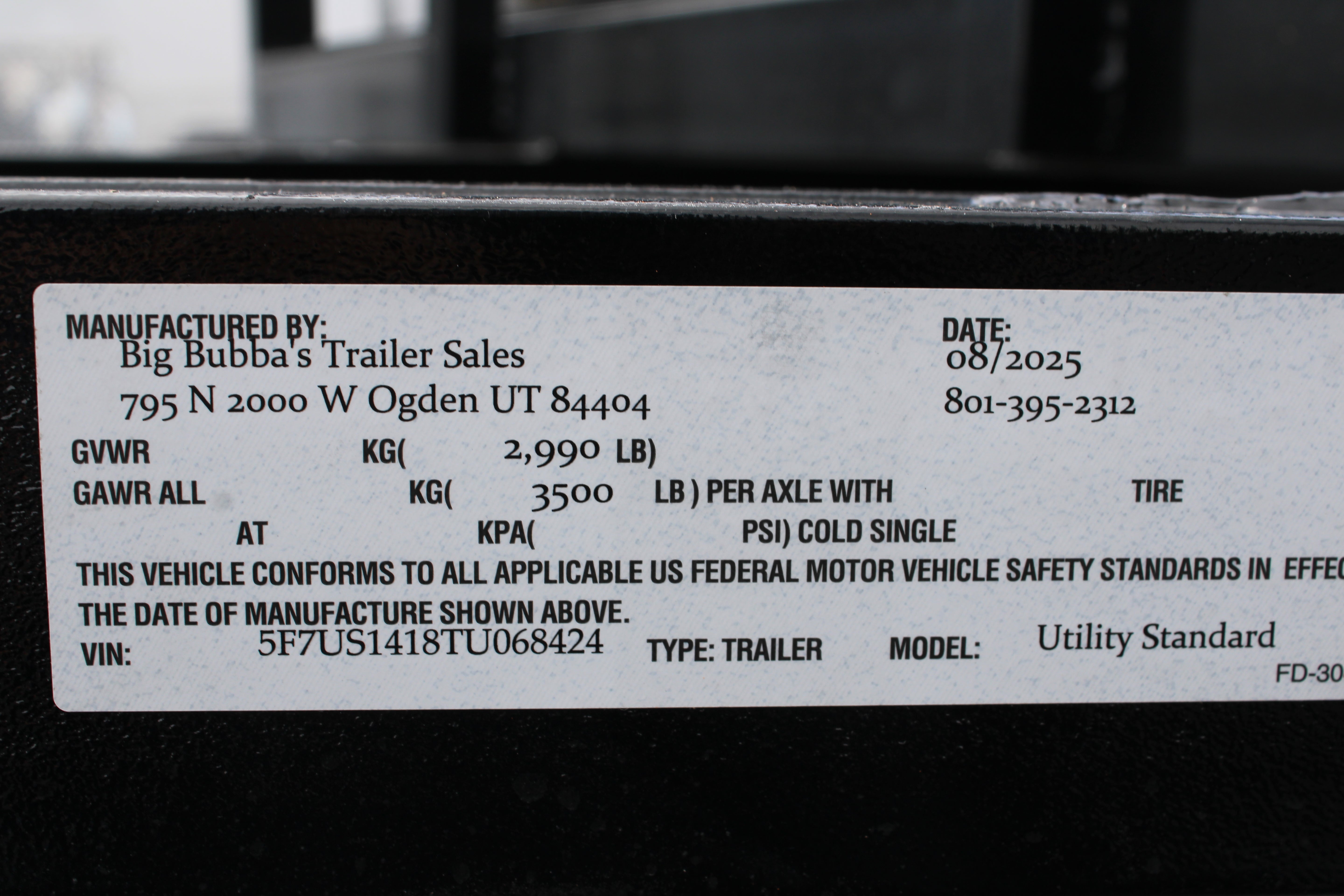 Big Bubba 7 x 14 Utility Trailer