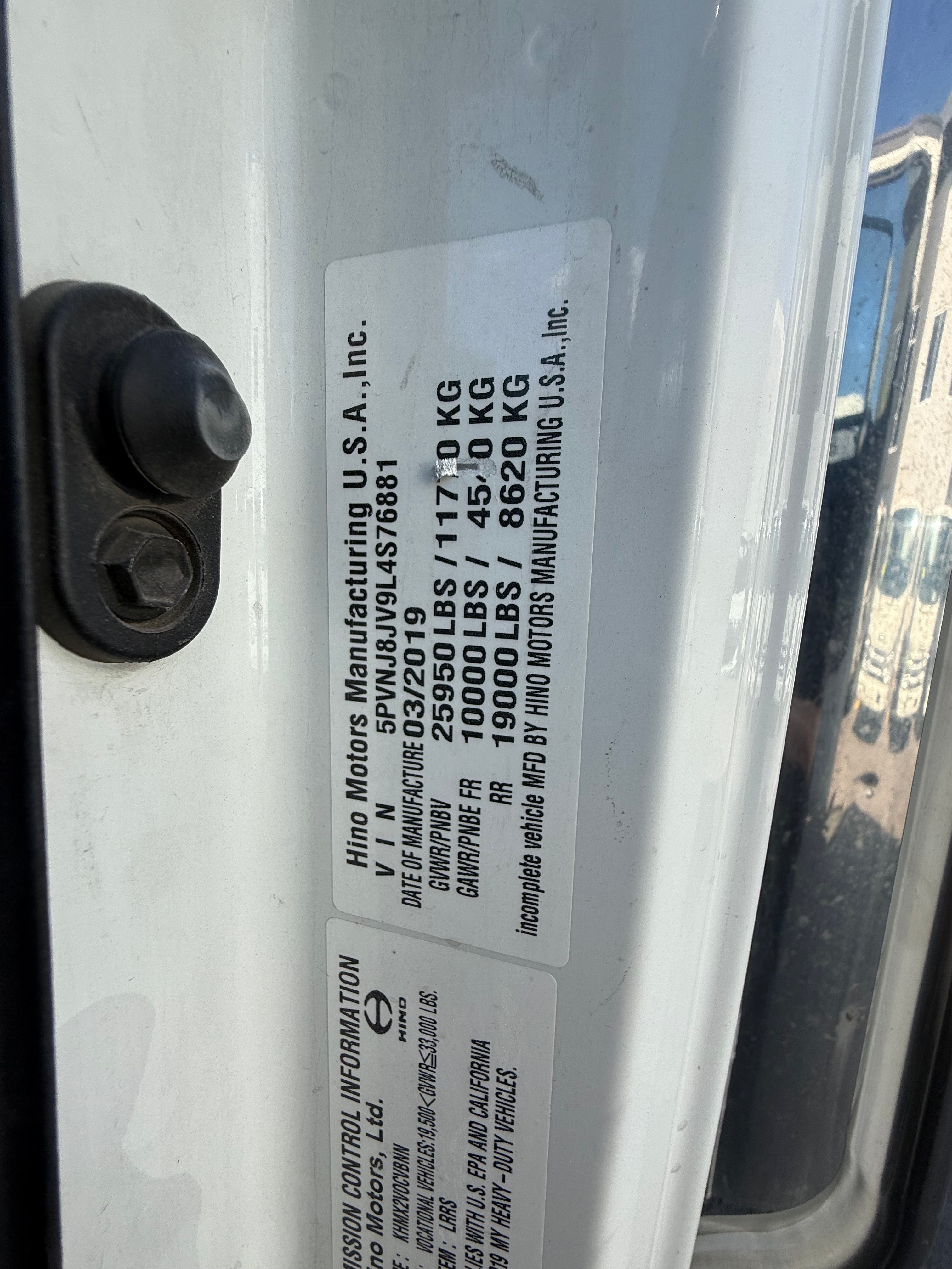 Used 2020 Hino 268A 26,000 GVW 26' Box Truck