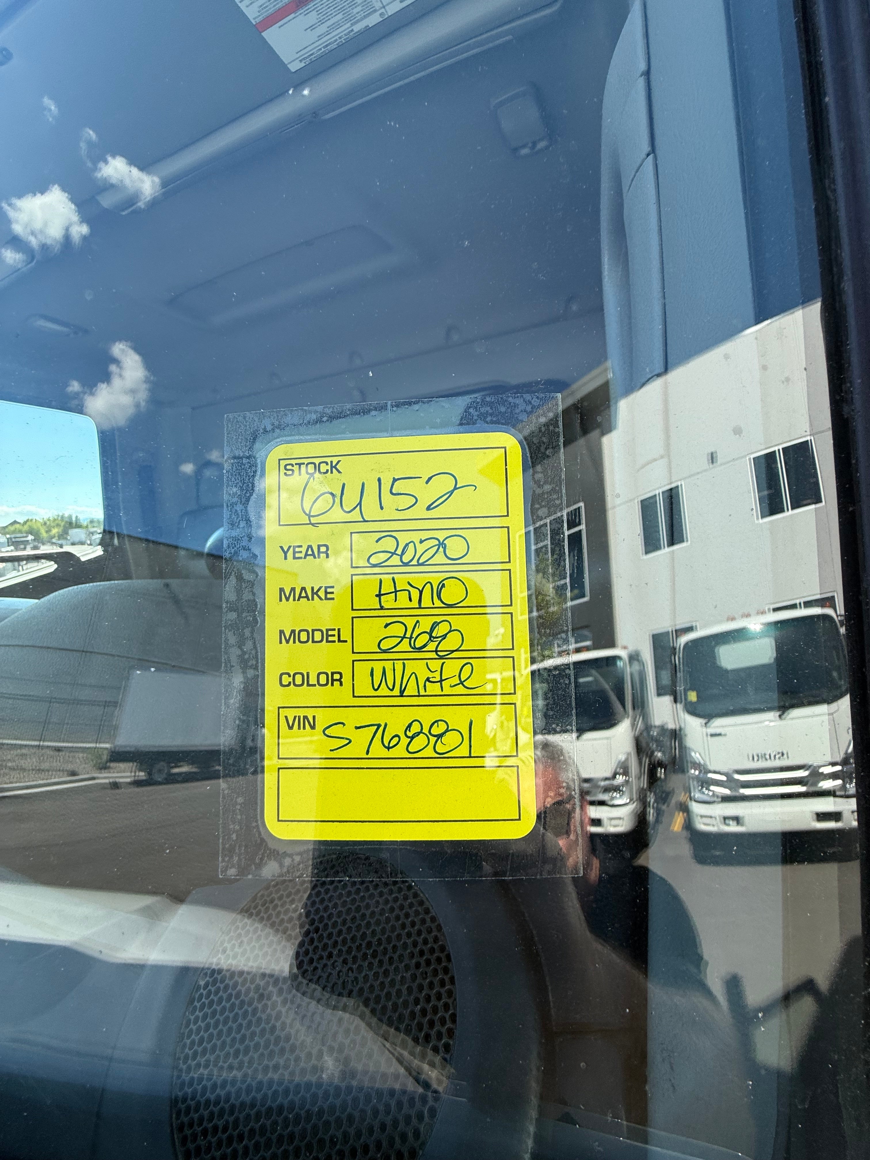 Used 2020 Hino 268A 26,000 GVW 26' Box Truck