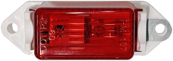 SALE - Peterson Incandescent Marker/Clearance Light Red - Rectangle White