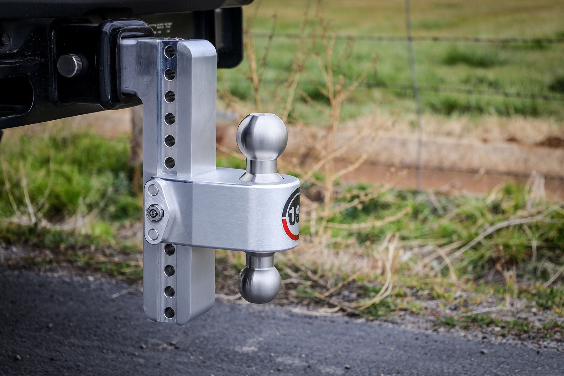 Weigh Safe Aluminum Turnover Ball 10" Drop Hitch w/ 2.5" Shank- Stainless Steel