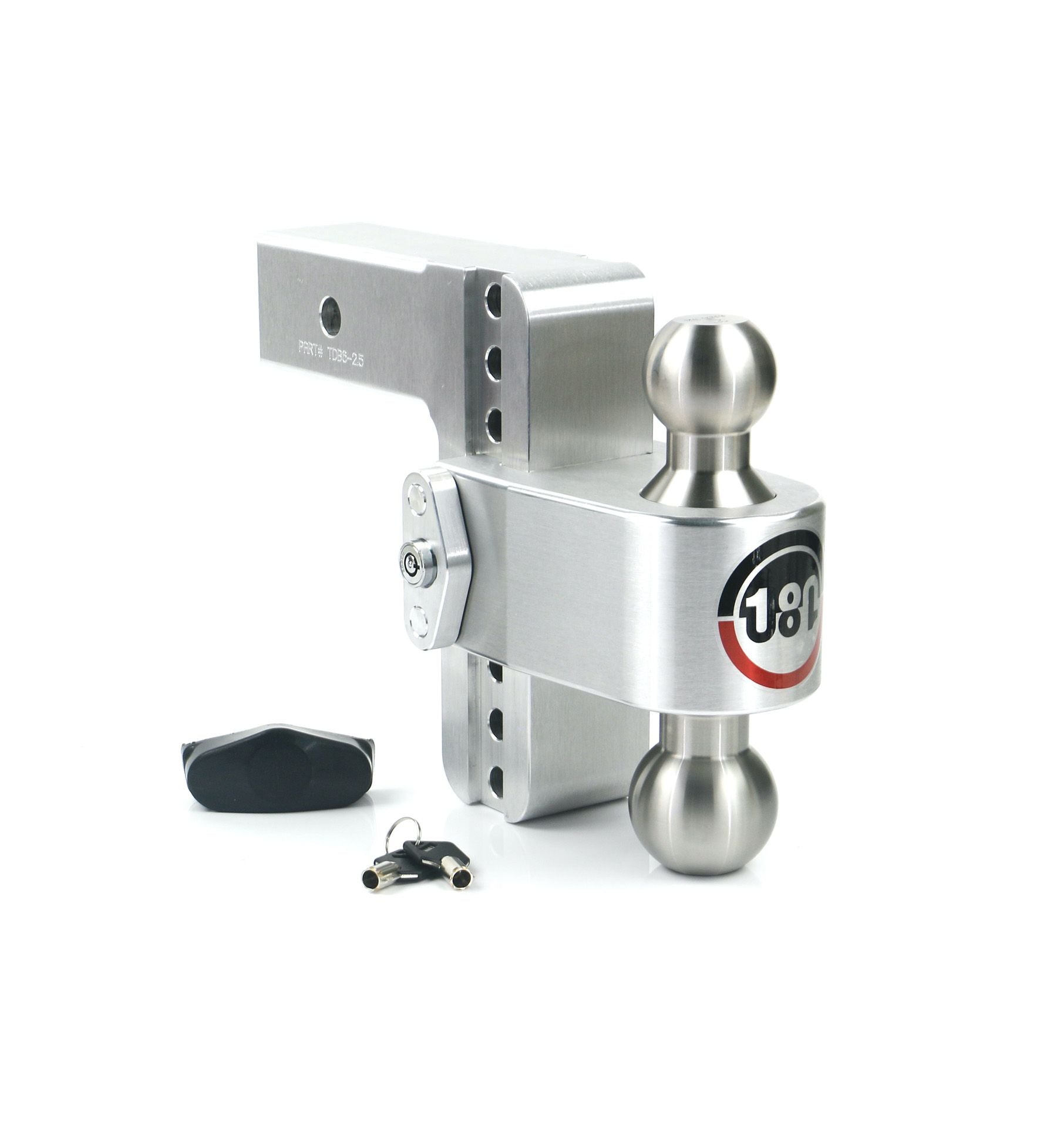 Weigh Safe Aluminum Turnover Ball 6" Drop Hitch w/ 2.5" Shank- Stainless Steel