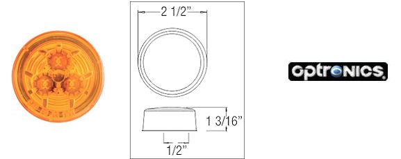 Optronics 2" Round Amber