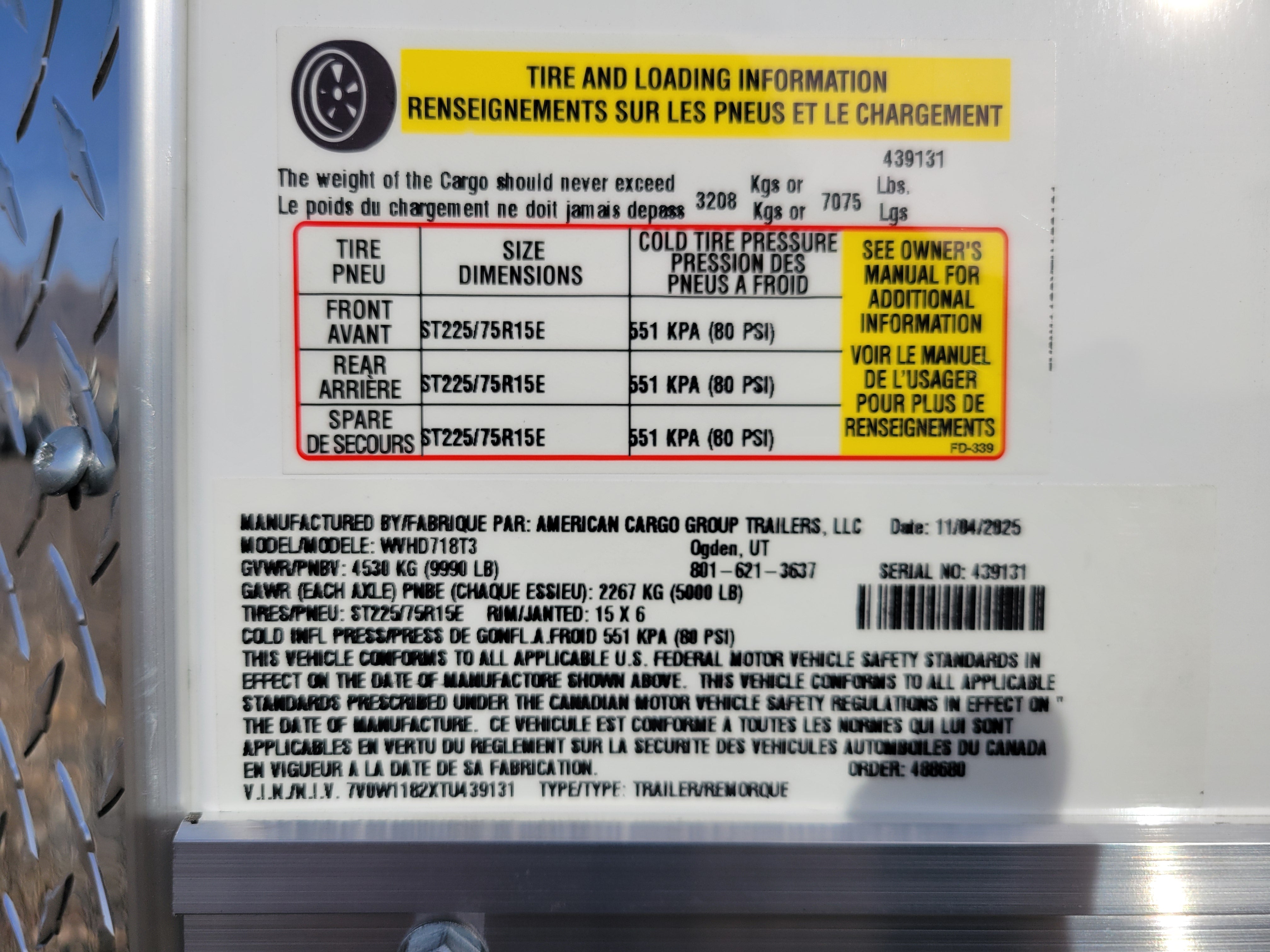 Wells Cargo 7 x 18 Wagon Trailer