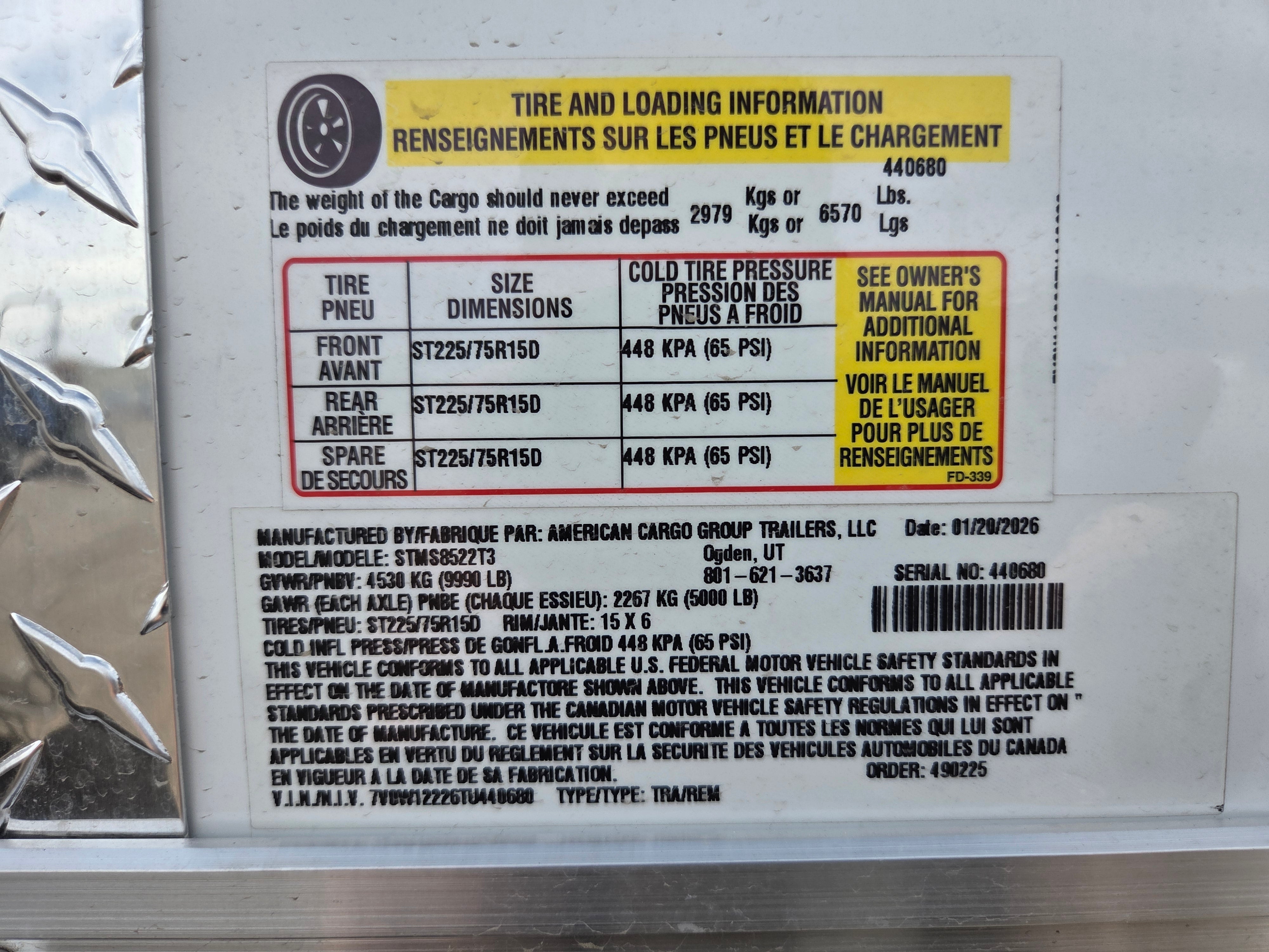 22' Wells Cargo Snowmobile/UTV/ATV Cargo Trailer