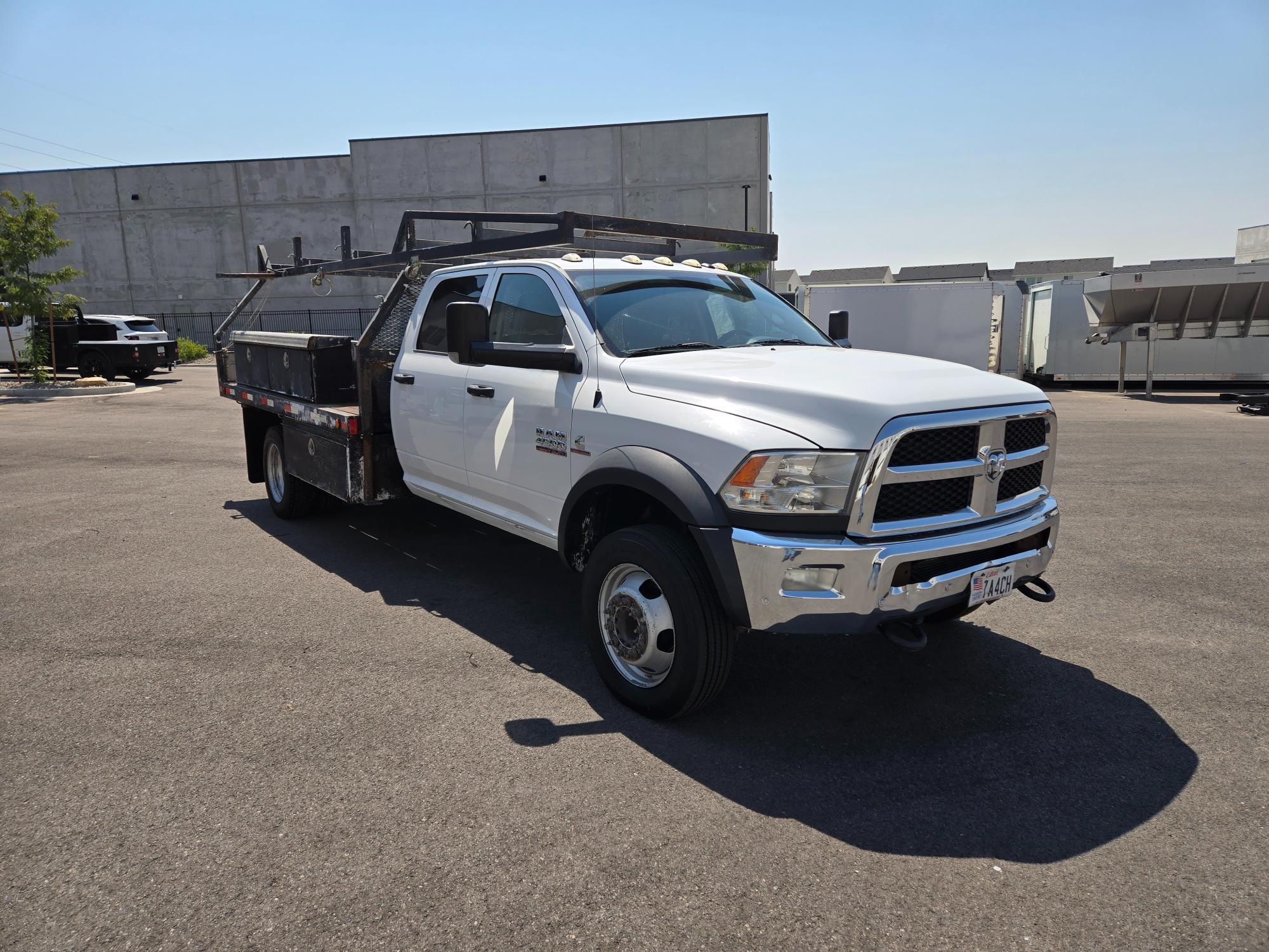 2016 RAM 4500 Crew Cab 12' Flat Bed 4 Wheel Drive