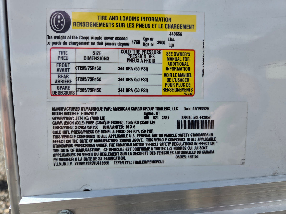 Wells Cargo 8.5x20 Enclosed Trailer