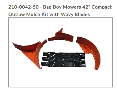 Bad Boy Mower 42"Compact Outlaw Mulch Kit w/Wavy Blades