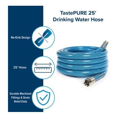 Camco RV TastePURE Fresh Water Hose, 1/2-in x 50-ft