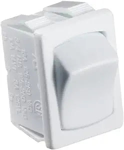 RV Designer White Rocker Switch, 10 Amp- On/Off SPST