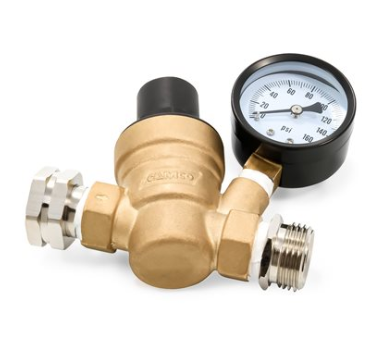 Camco Adjustable Water Pressure Regulator - Brass Lead-Free