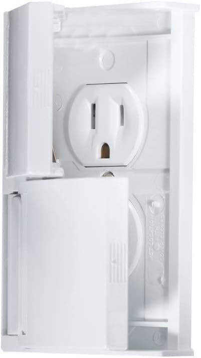 RV Designer Weatherproof Dual Outlet with Snap Cover Plate- White