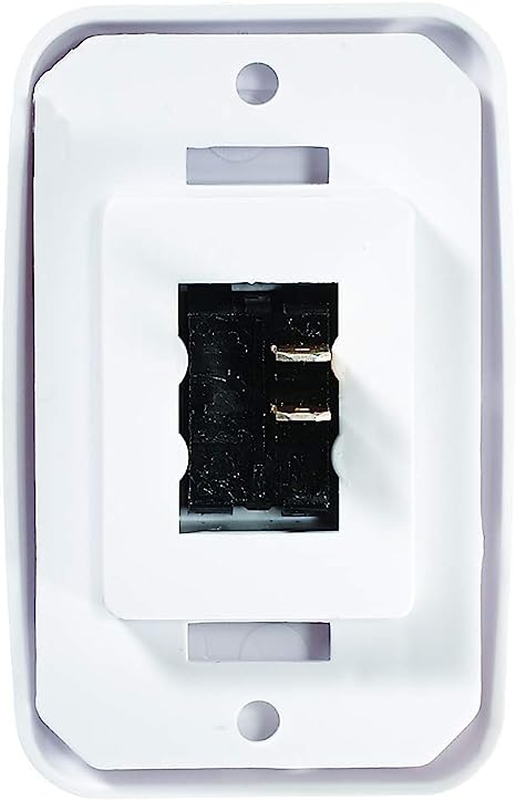 RV Designer Contoured Wall Switch- White, Single