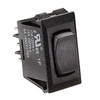 SALE - RV Designer Black Rocker Switch- 10 Amp