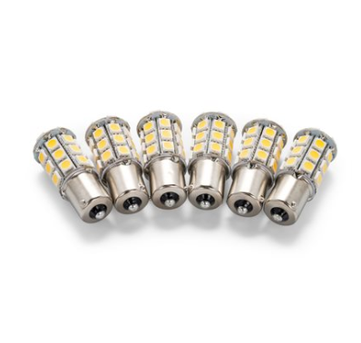 Camco LED Replacement Bulb Replaces 1156 (BA15S) Style Lights Bulbs- 6 Pack