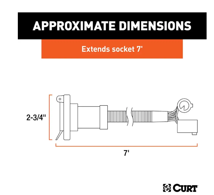Curt 7' Custom Wiring Extension Harness
