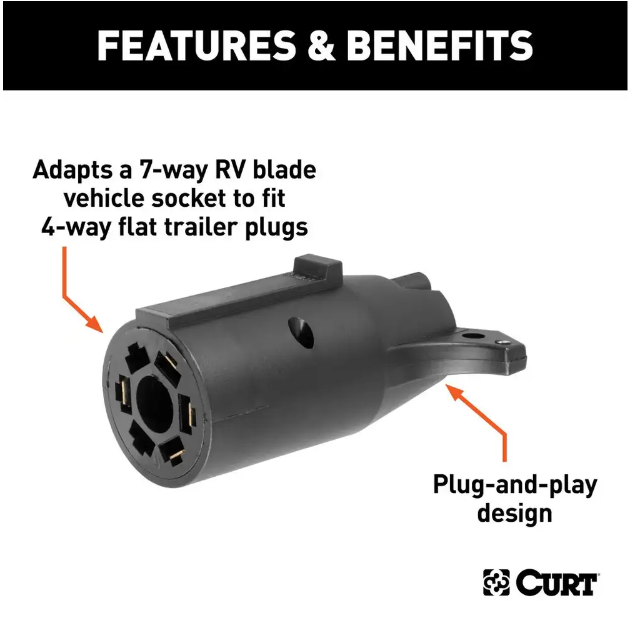 Curt 7-way to 4-way Adapter