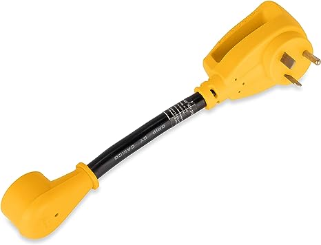 Camco 12" PowerGrip Dogbone Electrical Adapter with Handle