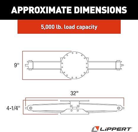Lippert Manual RV Scissor Jack Kit - 30", 1 Pack