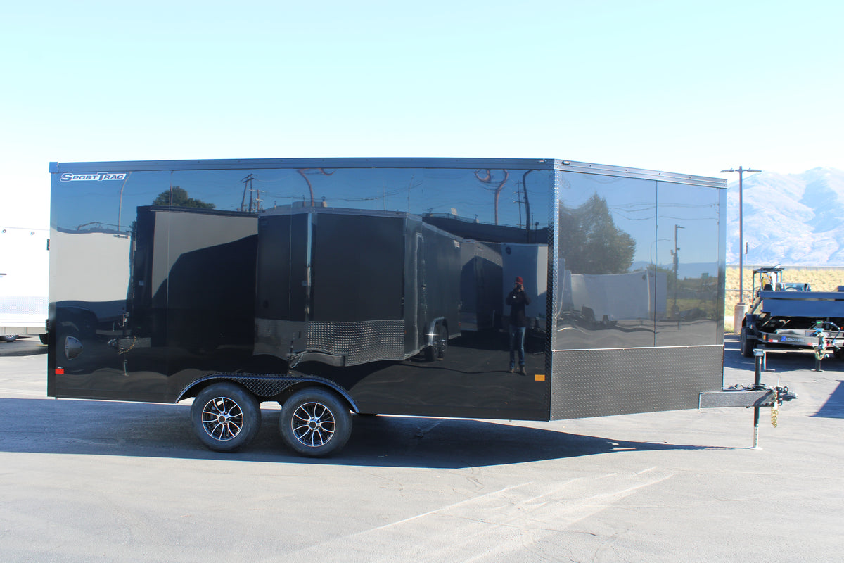 WELLS CARGO 22' Snowmobile Trailer Black Trim
