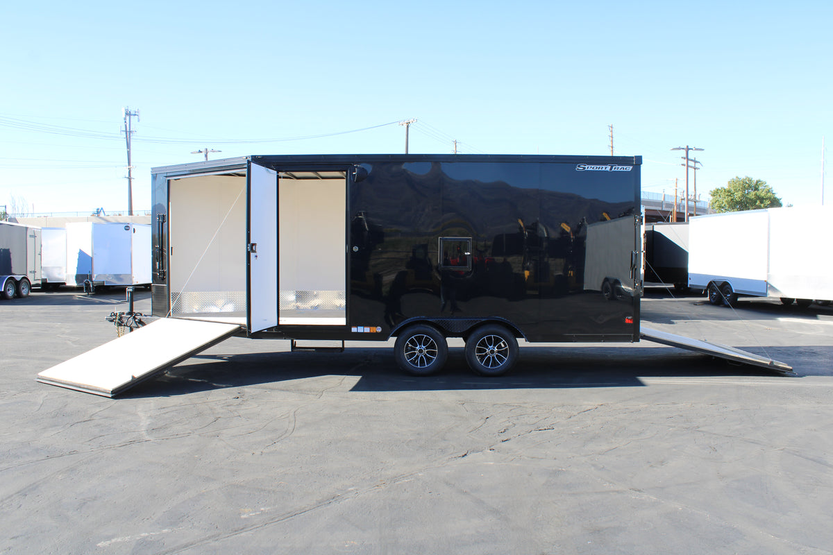WELLS CARGO 22' Snowmobile Trailer Black Trim