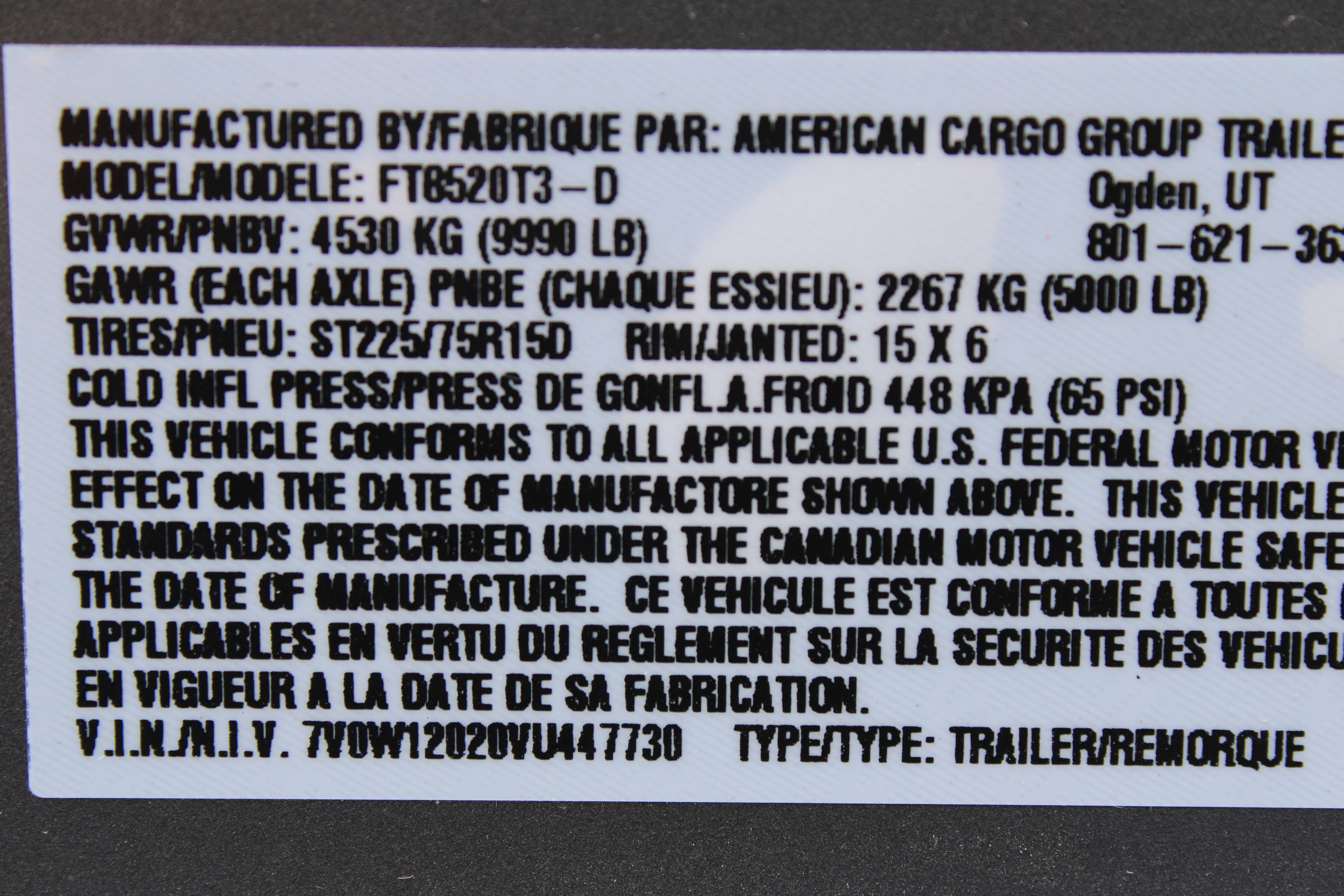Wells Cargo 20' Enclosed Trailer