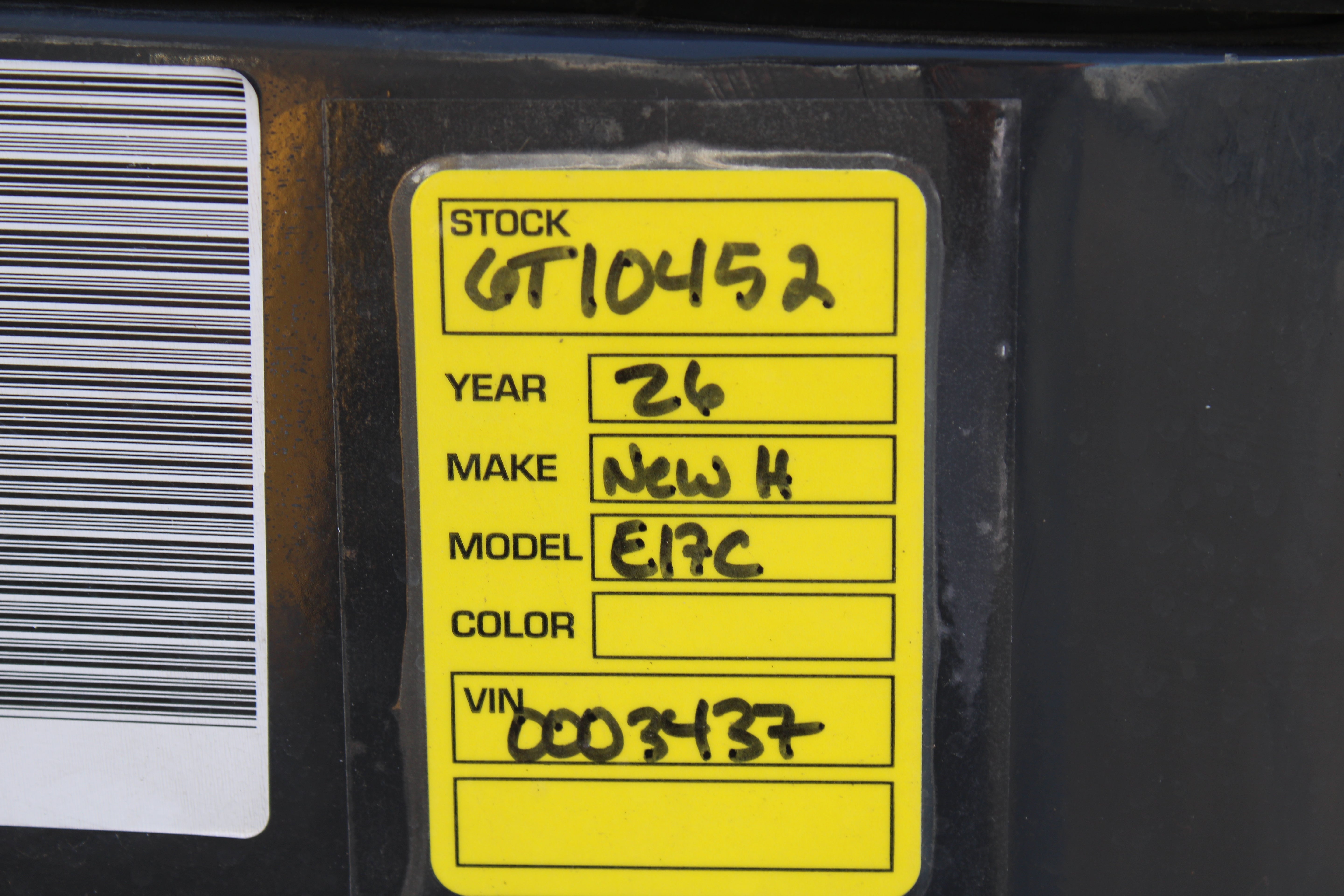 New Holland E17C Mini Excavator