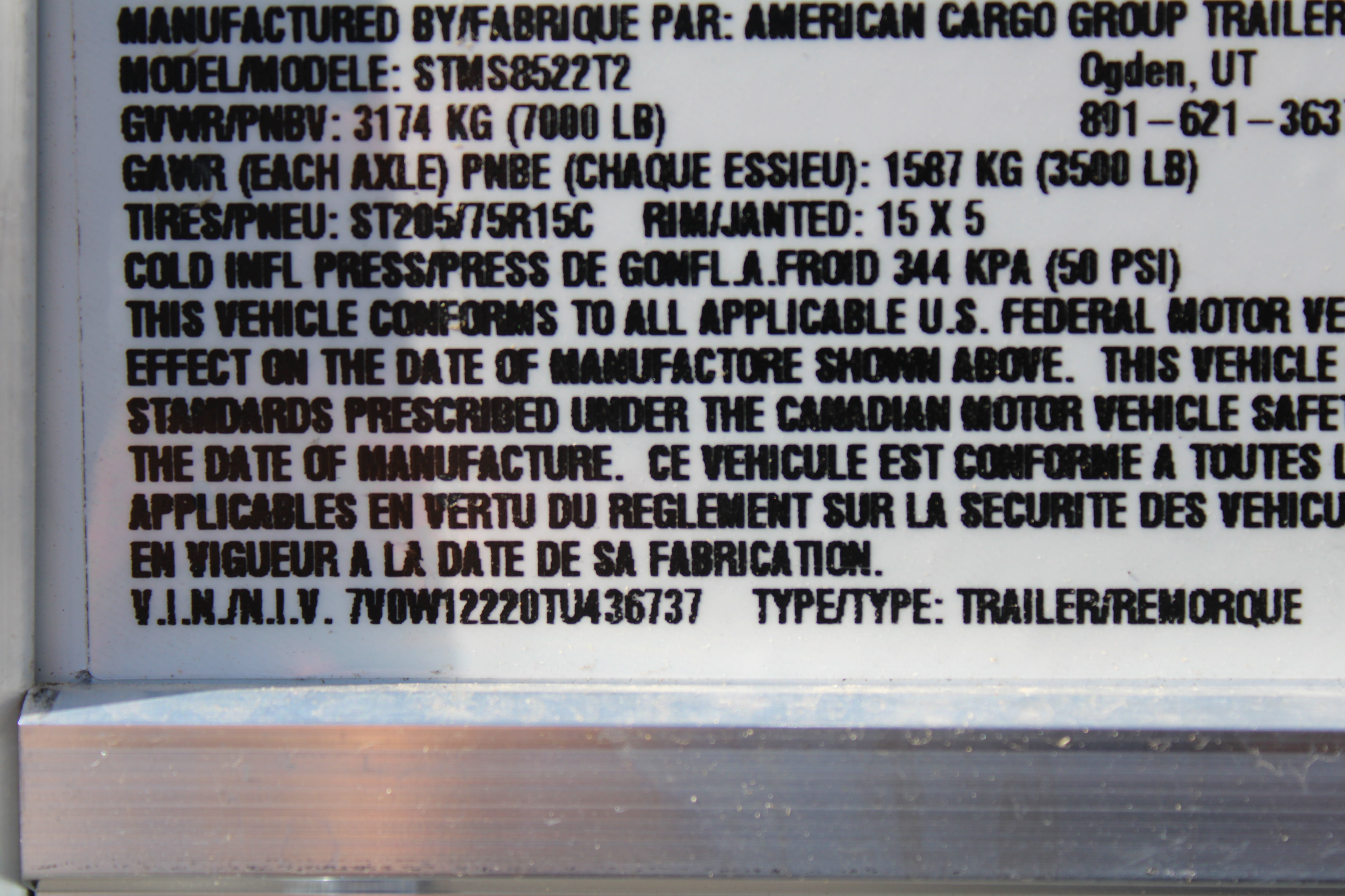 Wells Cargo 8.5 x 22 Enclosed Trailer