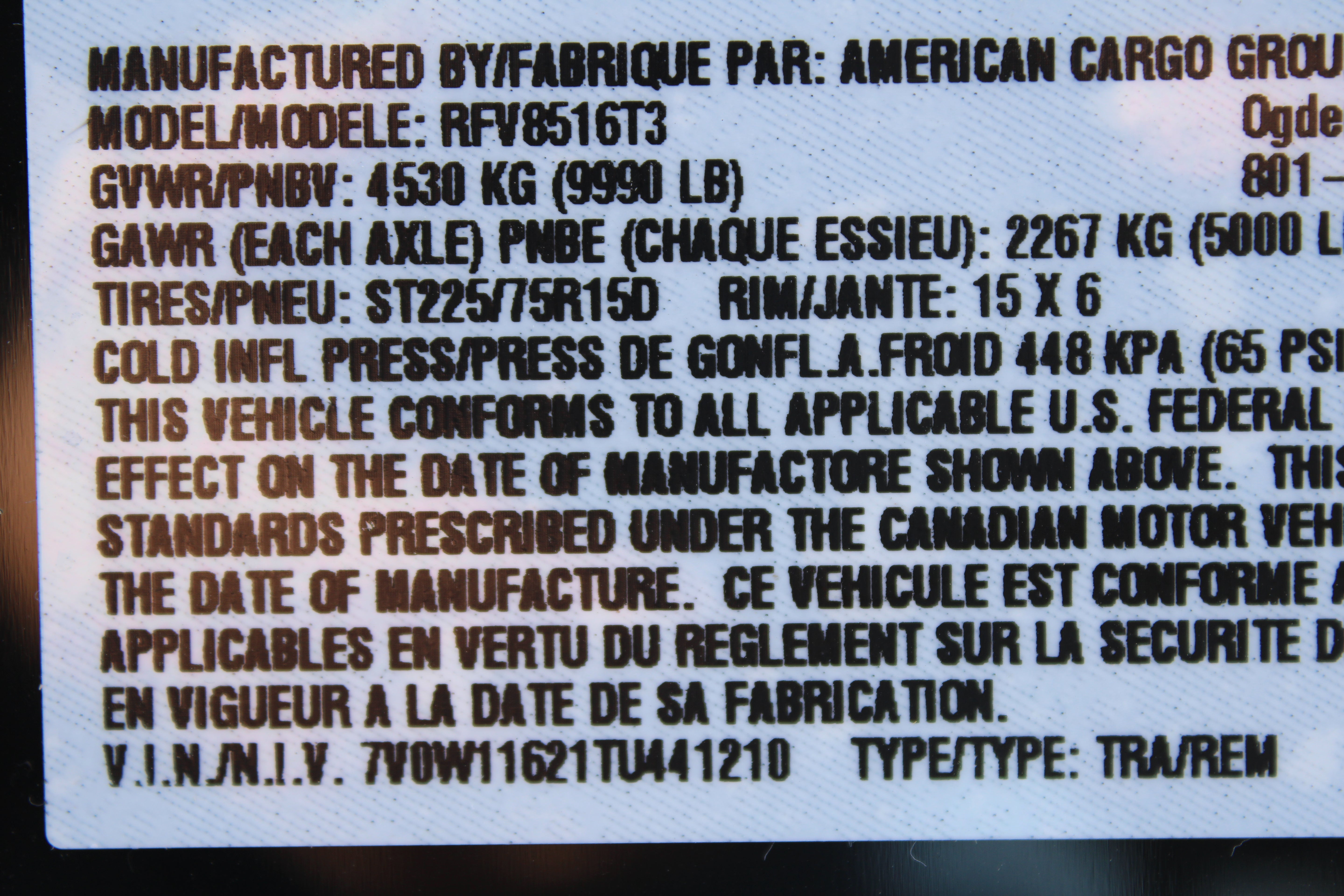 Wells Cargo 8.5x 16 Enclosed Trailer