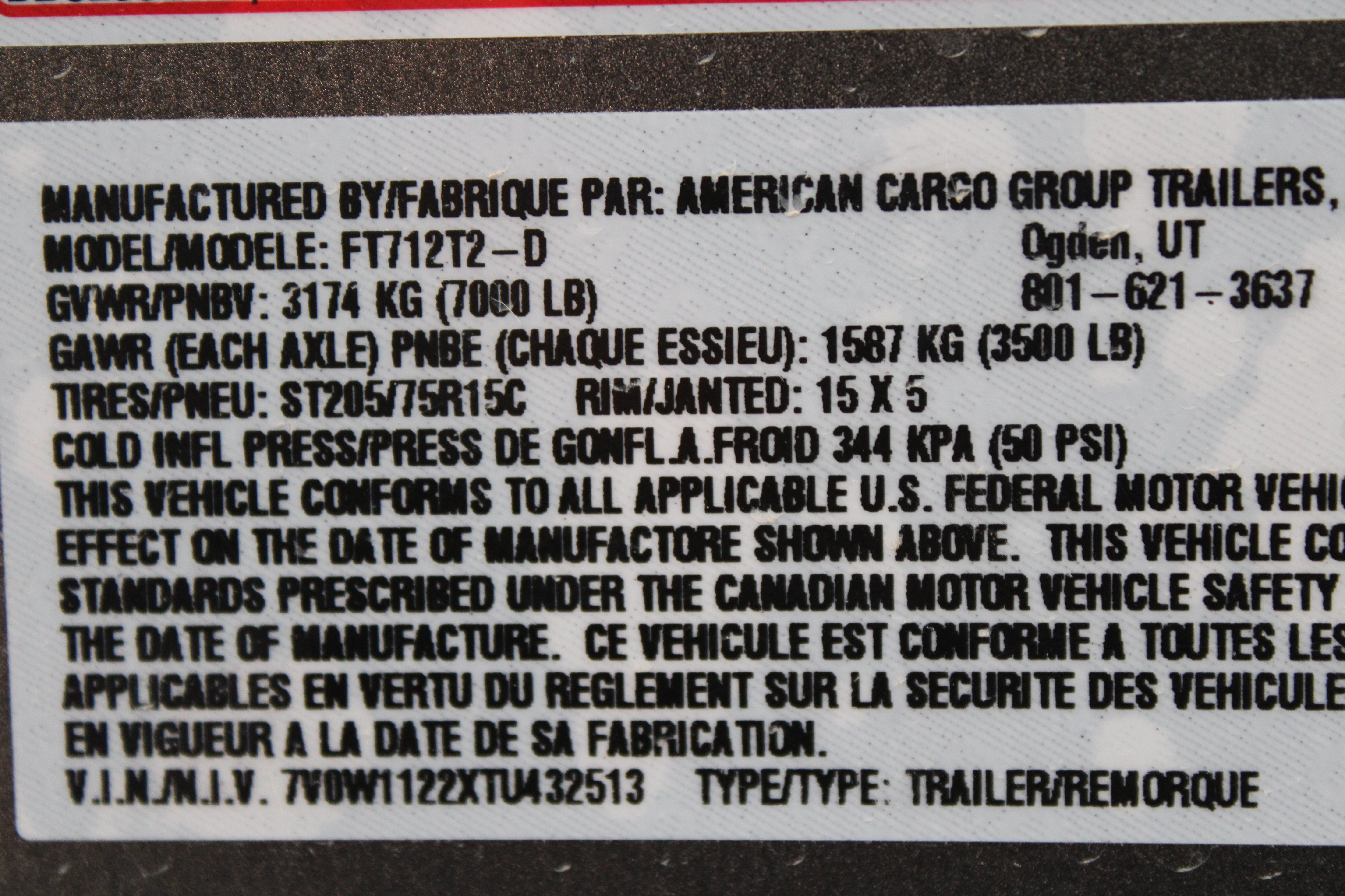 Wells Cargo 7 x 12 Deluxe Enclosed Trailer