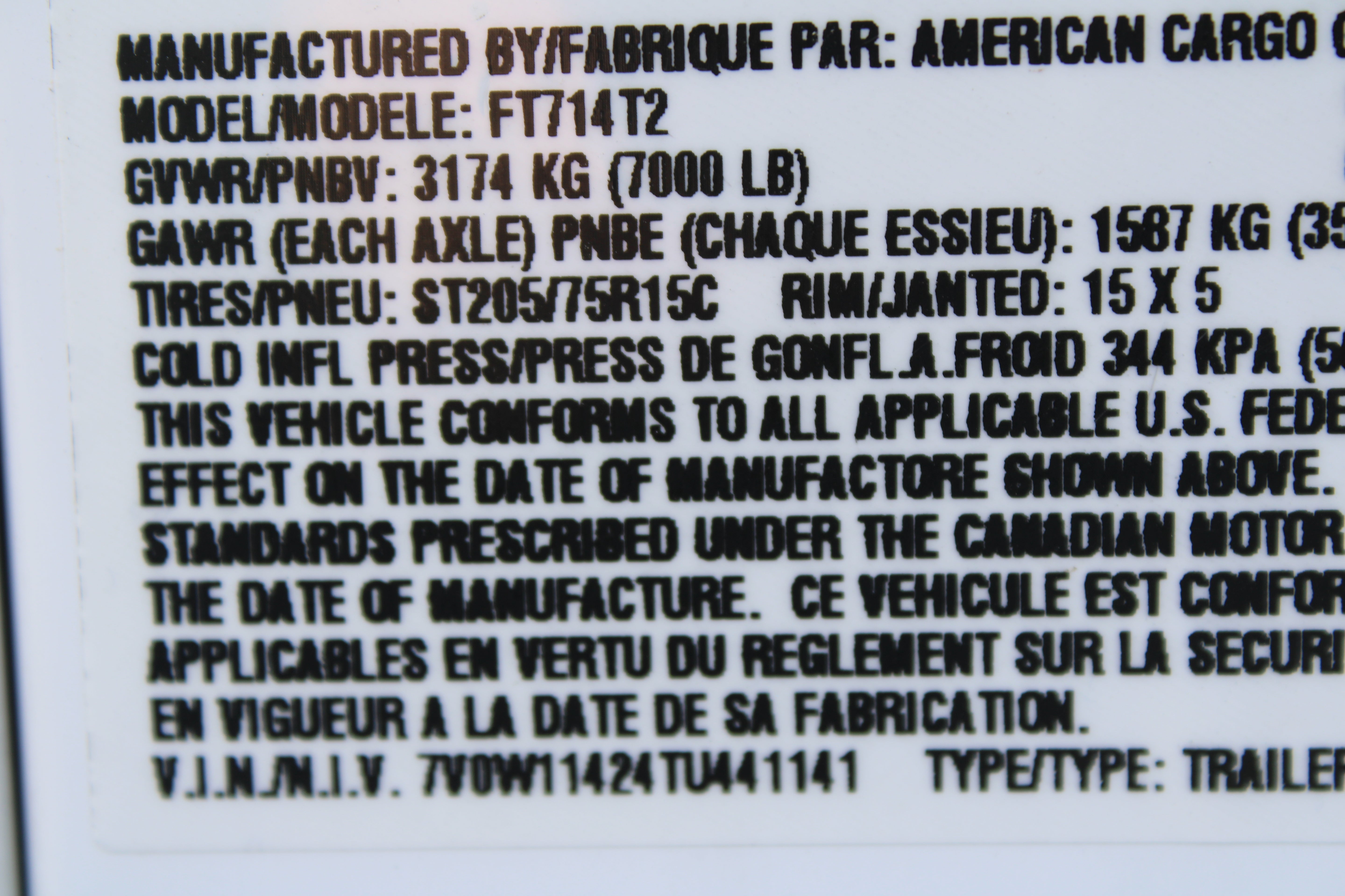 Wells 7x14 Cargo Enclosed Trailer W/ Barn Doors