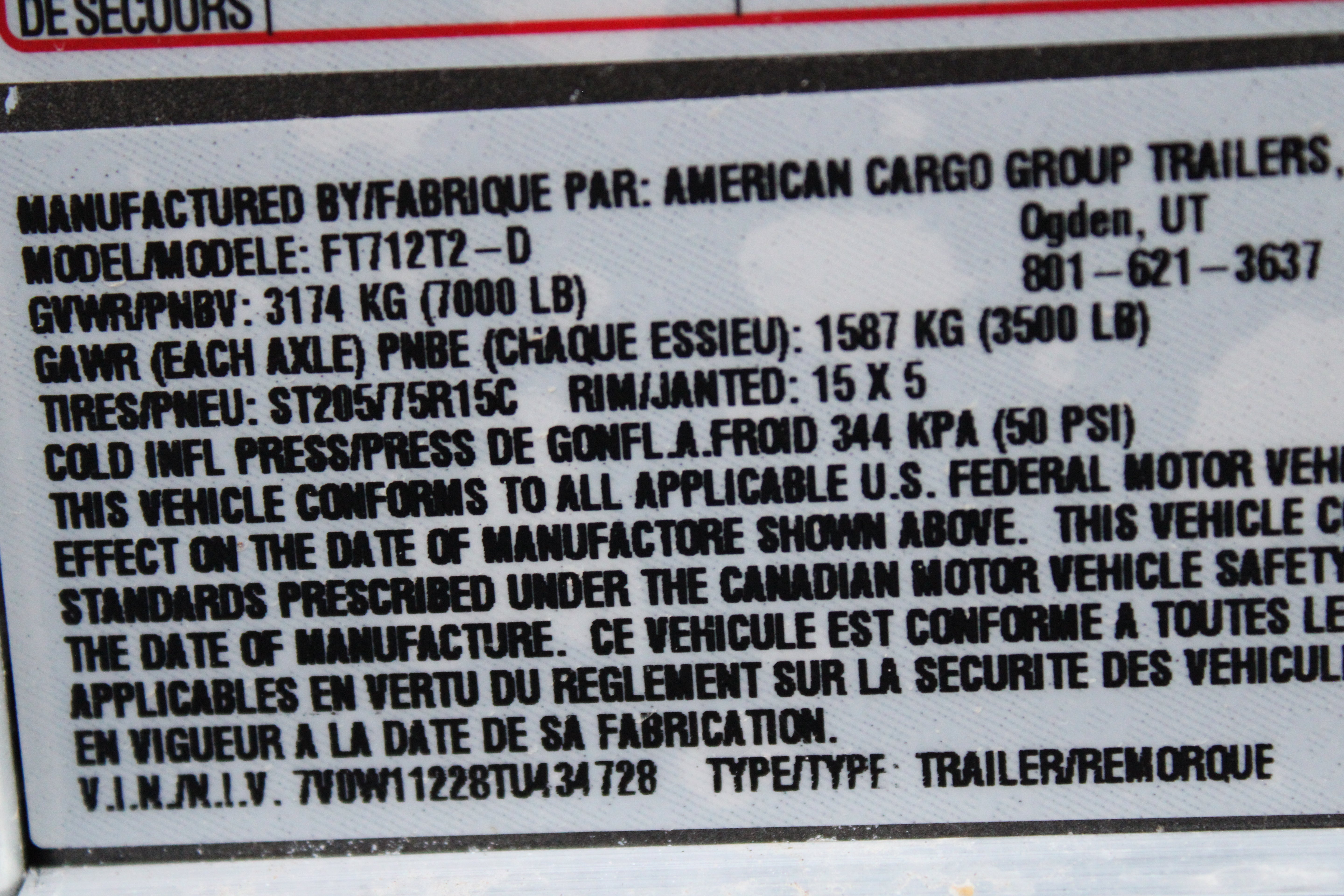 Wells Cargo 7 x 12 Deluxe Enclosed Trailer